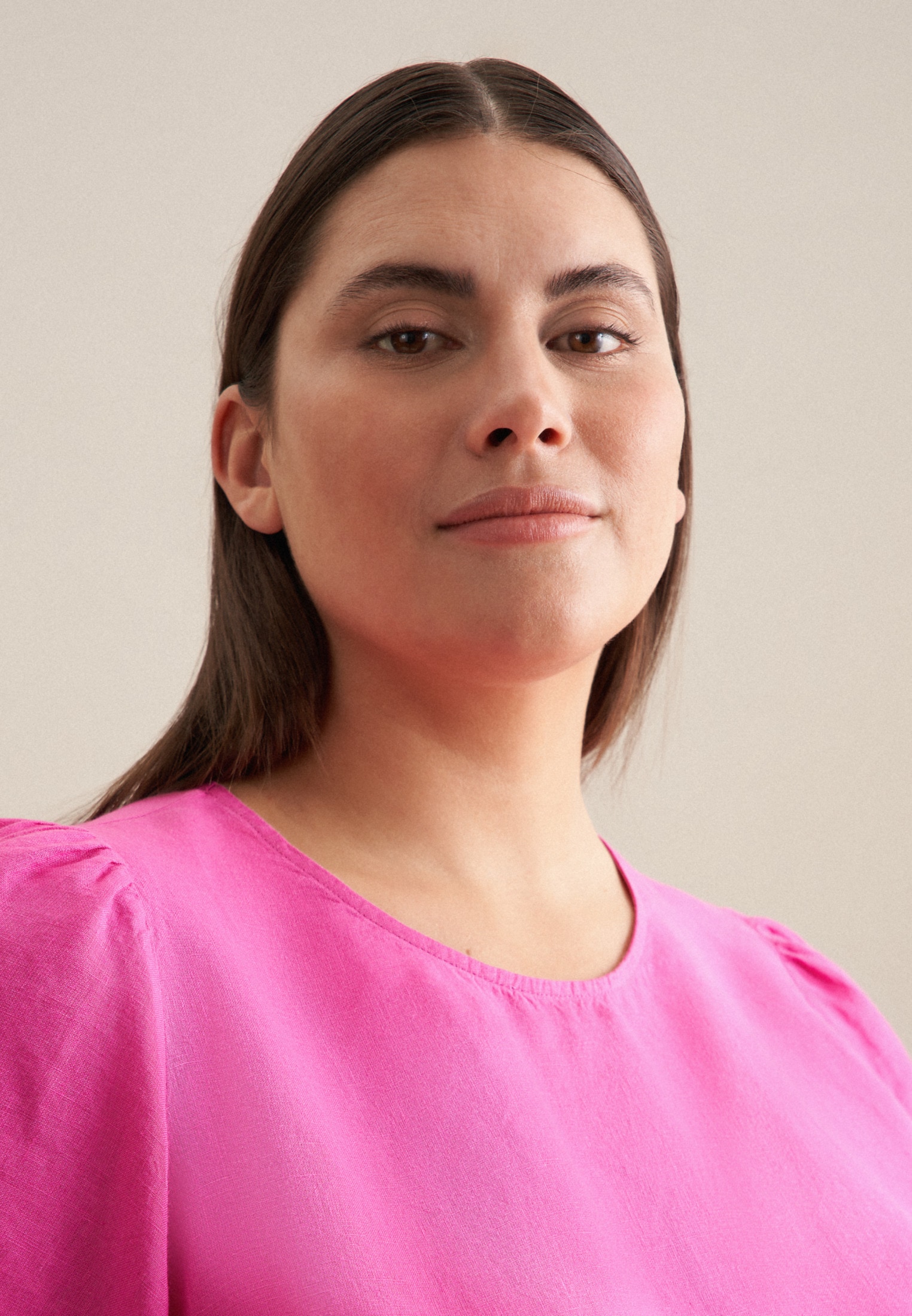 seidensticker Shirtbluse »Schwarze Rose«, Kurzarm Rundhals Uni