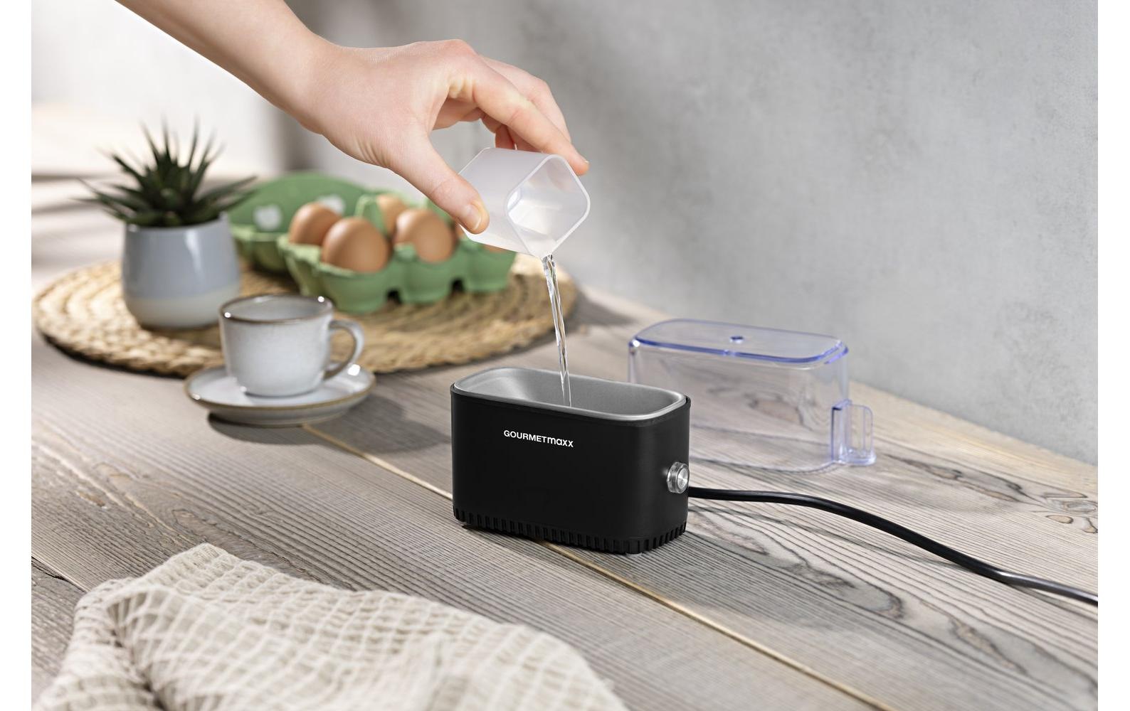 GOURMETmaxx Eierkocher »Kompakt 2.0 250 W« für 2 Stk. Eier 250 W Kompakter Design-Eierkocher für zwei Frühstückseier