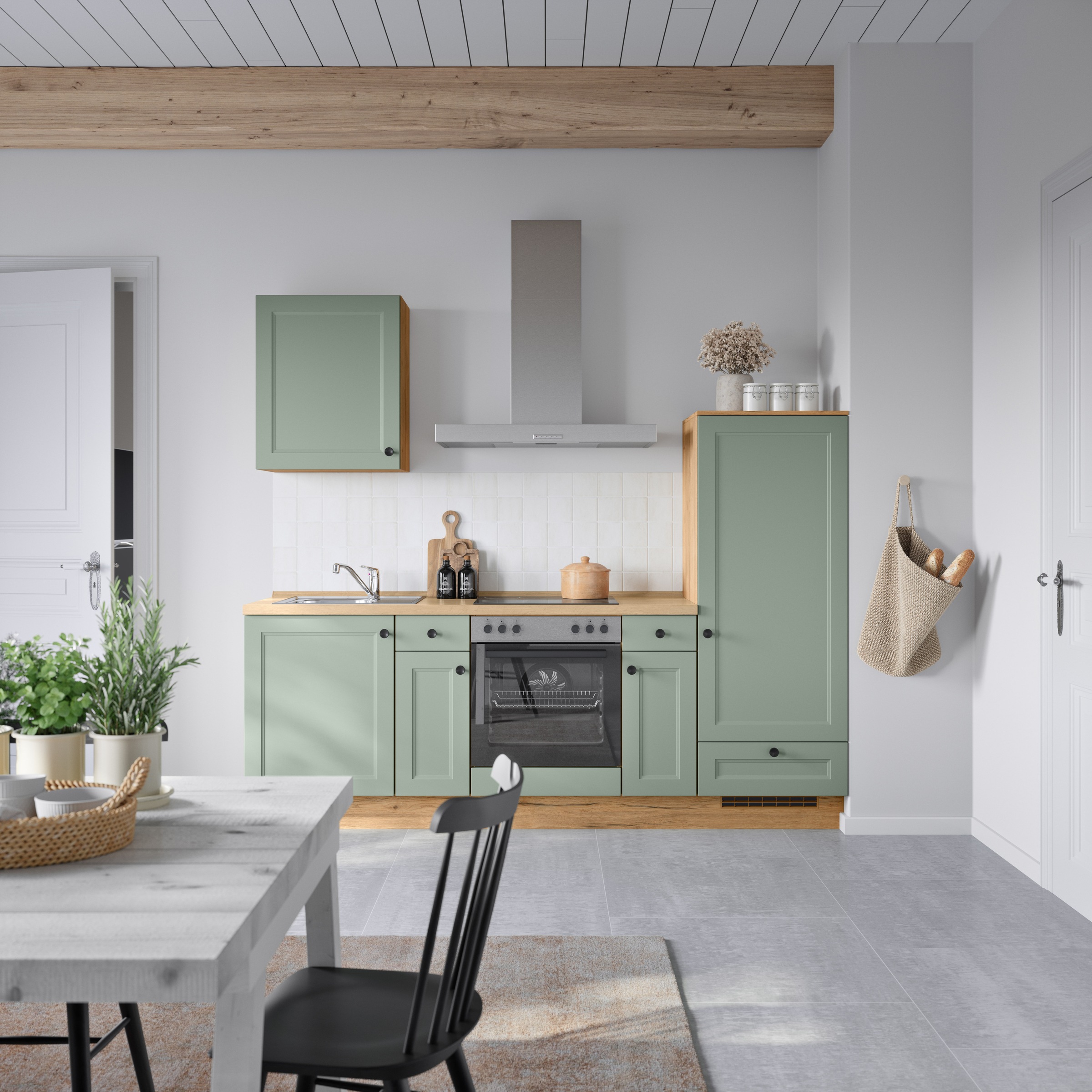 nobilia® Küchenzeile »"Cascada I"«, vormontiert, Ausrichtung wählbar, Breite 240 cm, wahlw. mit E-Geräten
