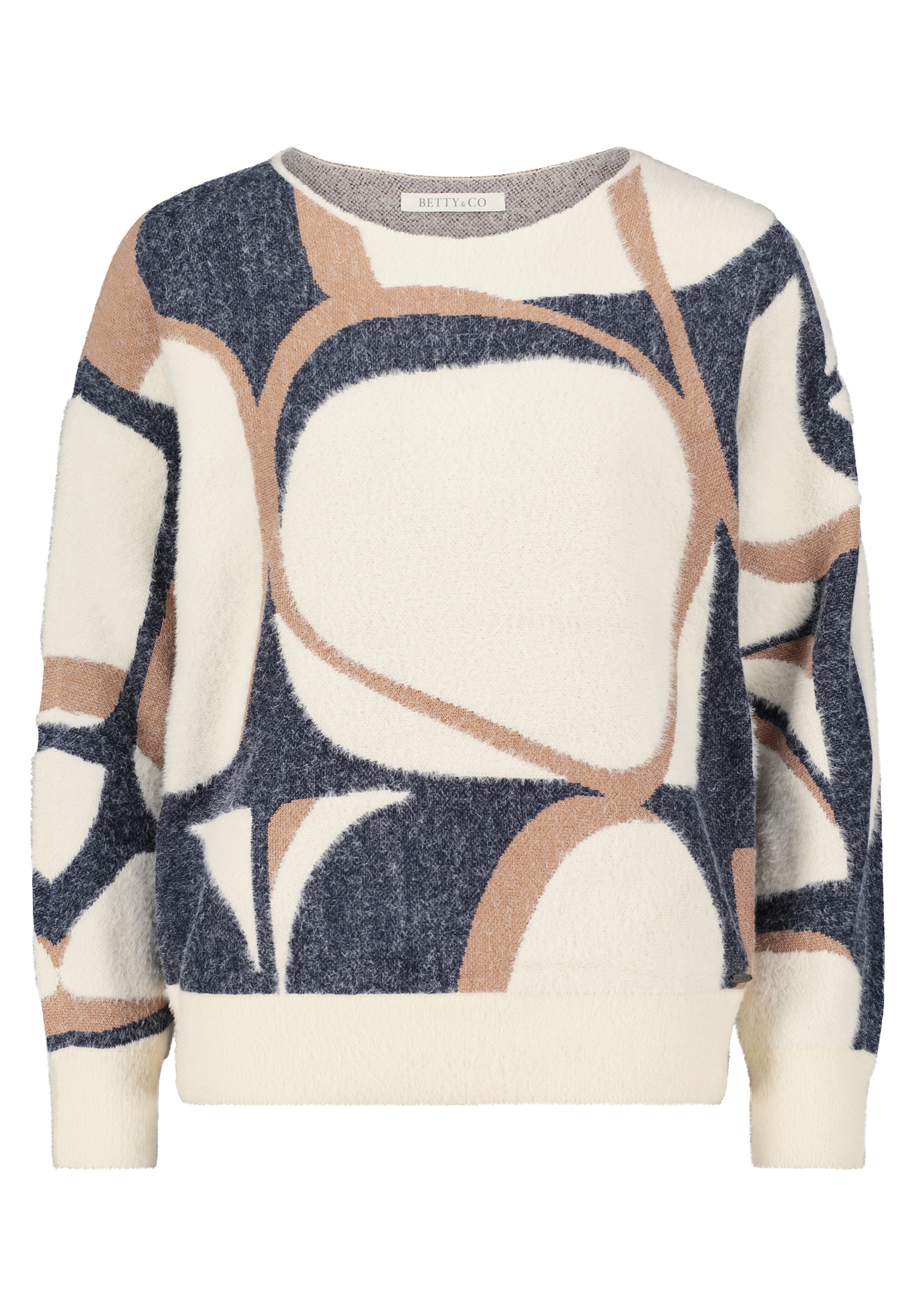 Betty&Co Strickpullover "Damen Strickpullover mit Effektgarn" 1 Stk. tlg. J günstig online kaufen