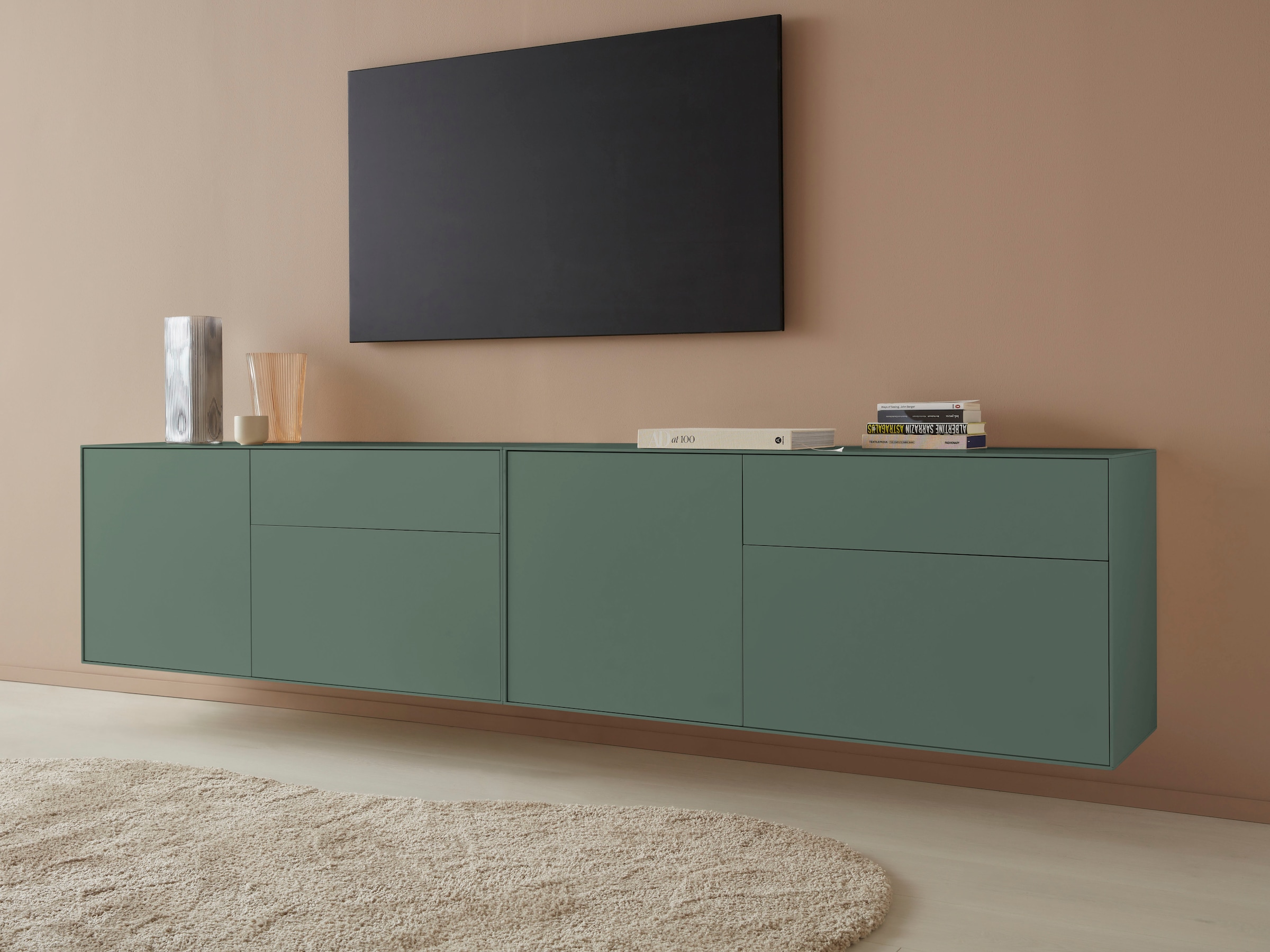 LeGer Home by Lena Gercke Lowboard »Essentials«, Breite: 127 cm, MDF lackiert, Push-to-open-Funktion