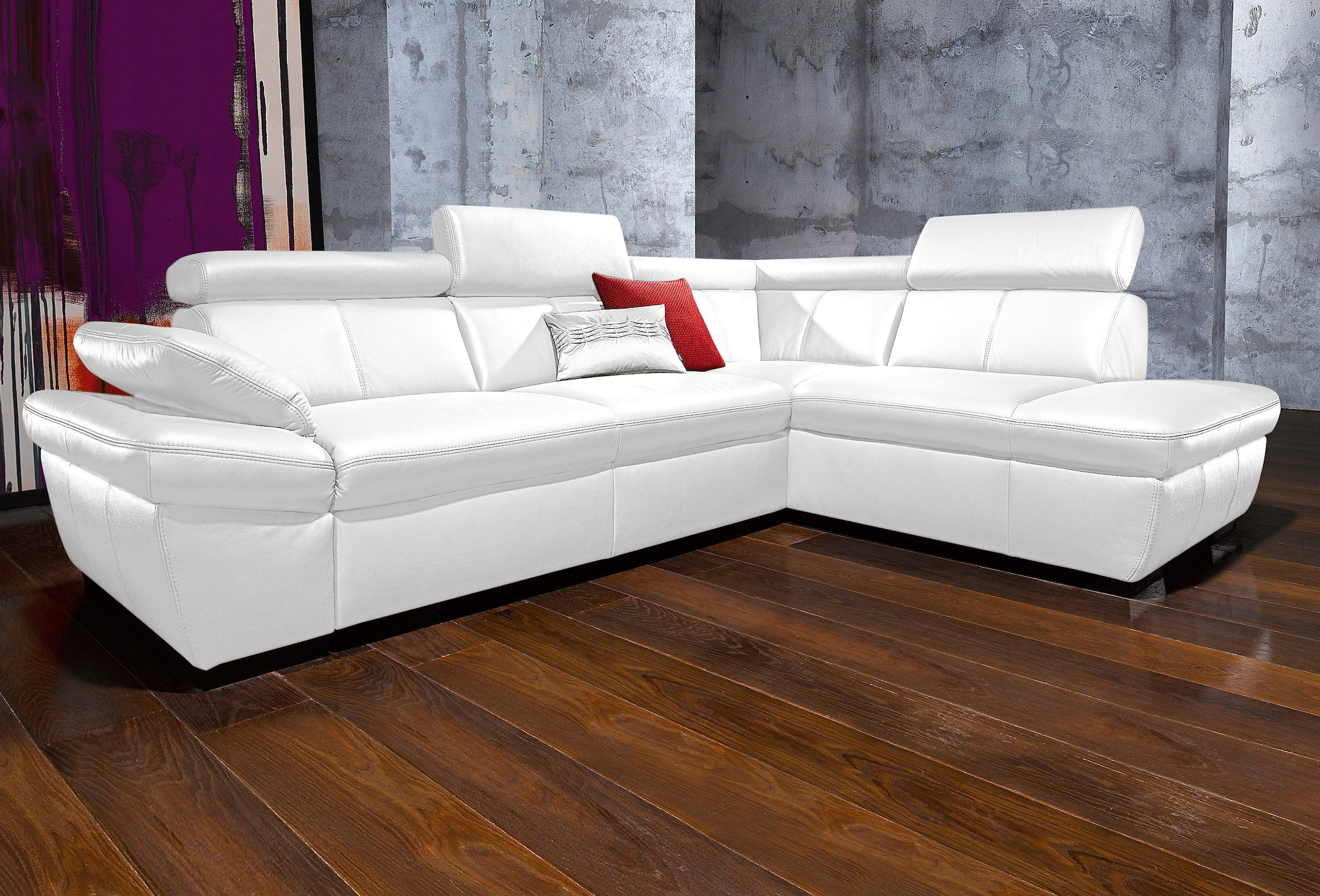 exxpo - sofa fashion Ecksofa "Salerno, Funktionssofa, hoher Sitzkomfort, Br günstig online kaufen