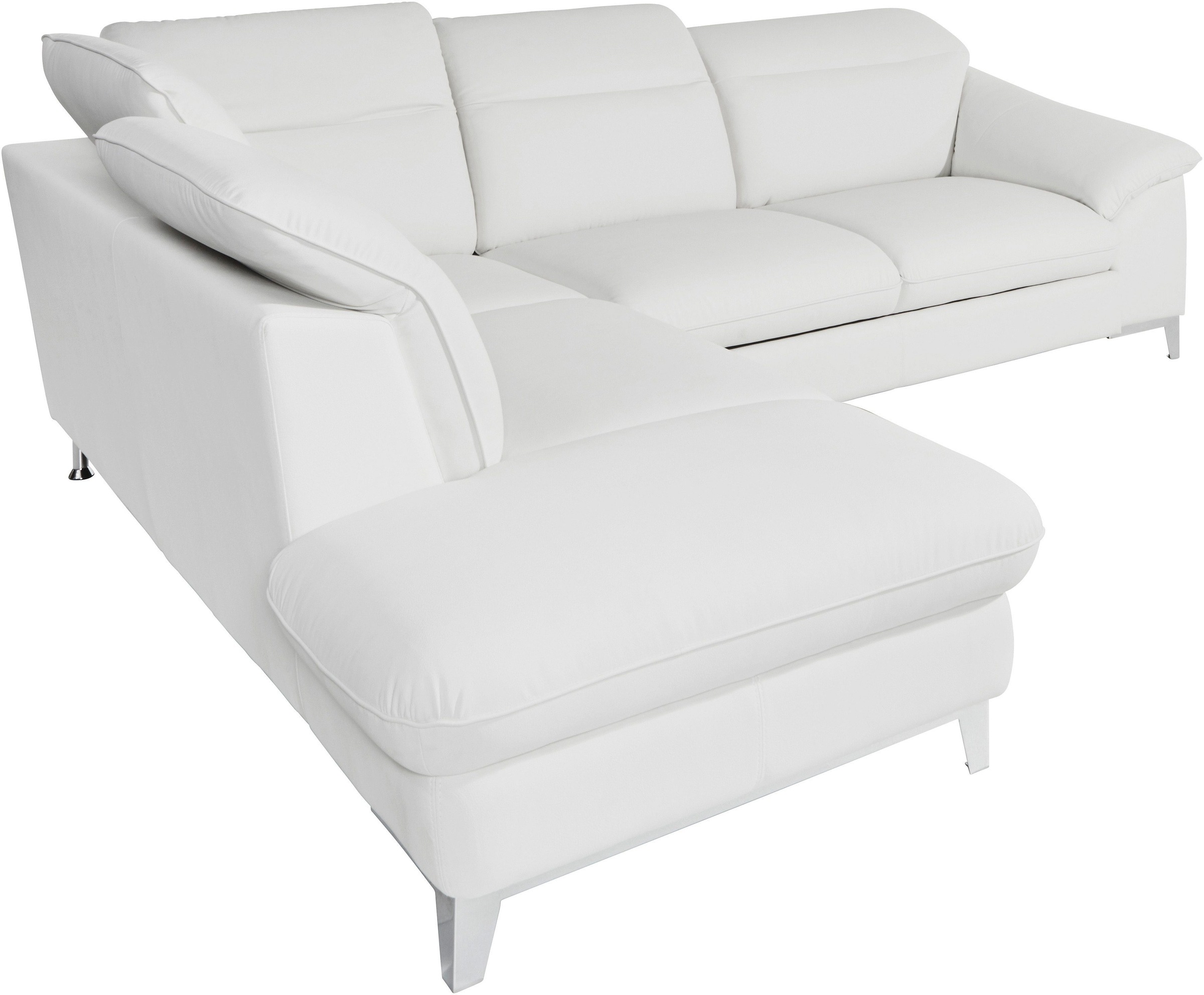 COTTA Polstergarnitur »Teresa«, (Set), Set: bestehend aus Ecksofa und Hocker, Ecksofa wahlweise Bettfunktion