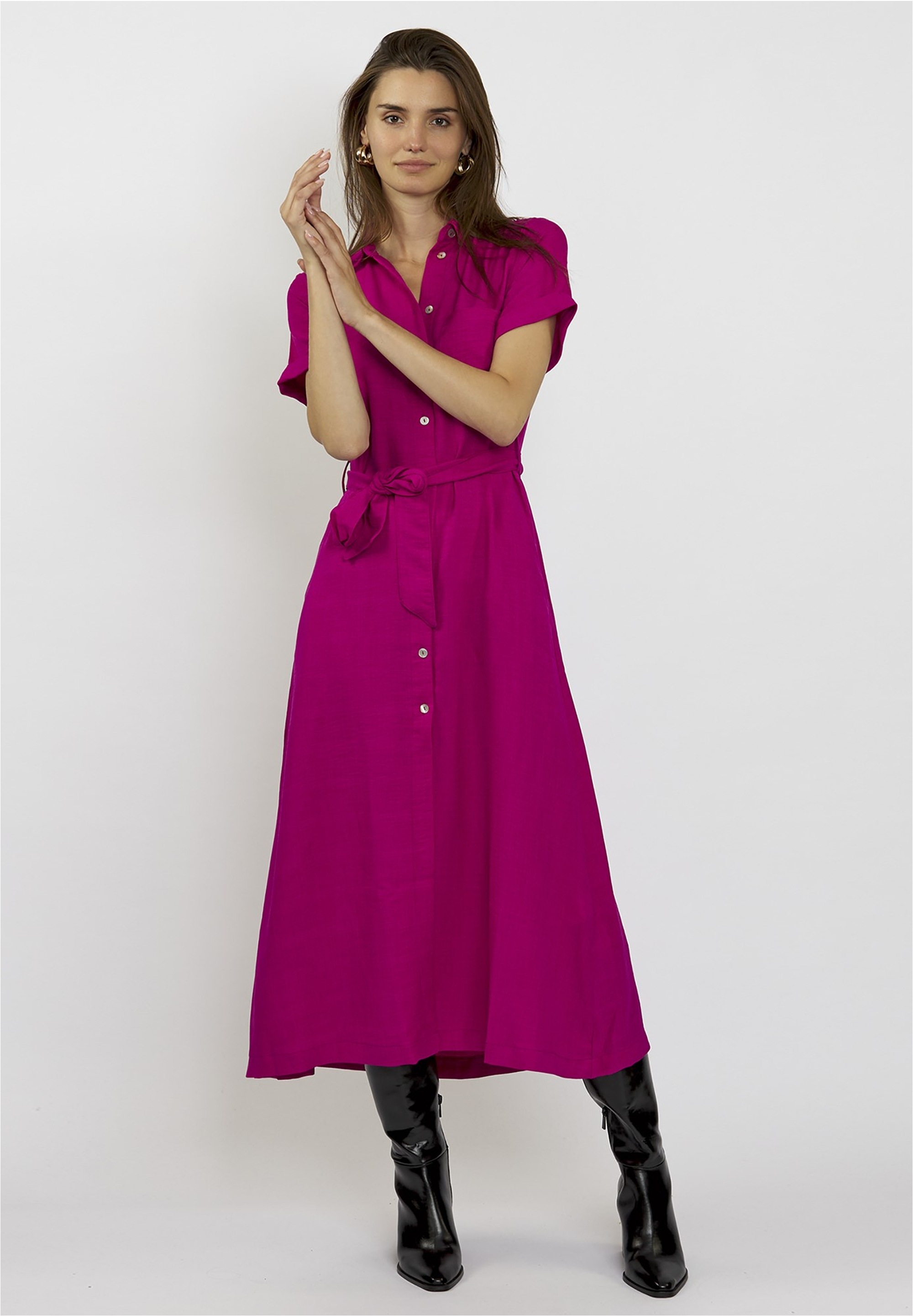 freshlions Jerseykleid "Long Button up", mit langem Schnitt günstig online kaufen