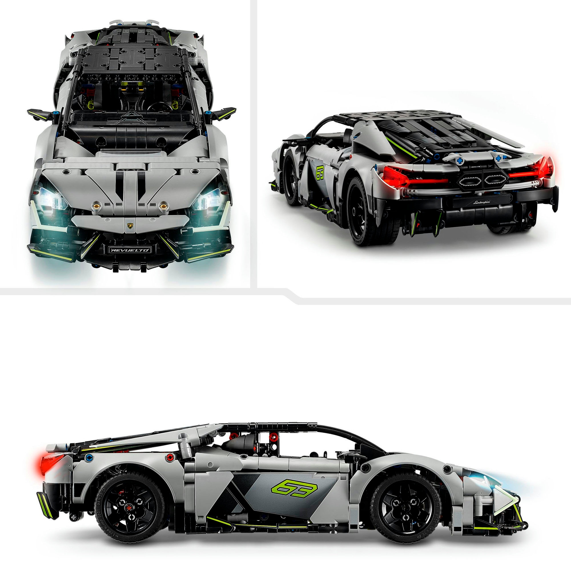 LEGO® Konstruktionsspielsteine »Lamborghini Revuelto Supersportwagen (42214), LEGO Technic«, (1135 St.), Made in Europe
