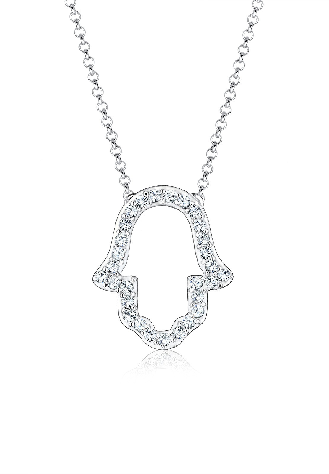 Elli Collierkettchen »Hand der Fatima Hamsa Hand Kristalle 925 Silber«