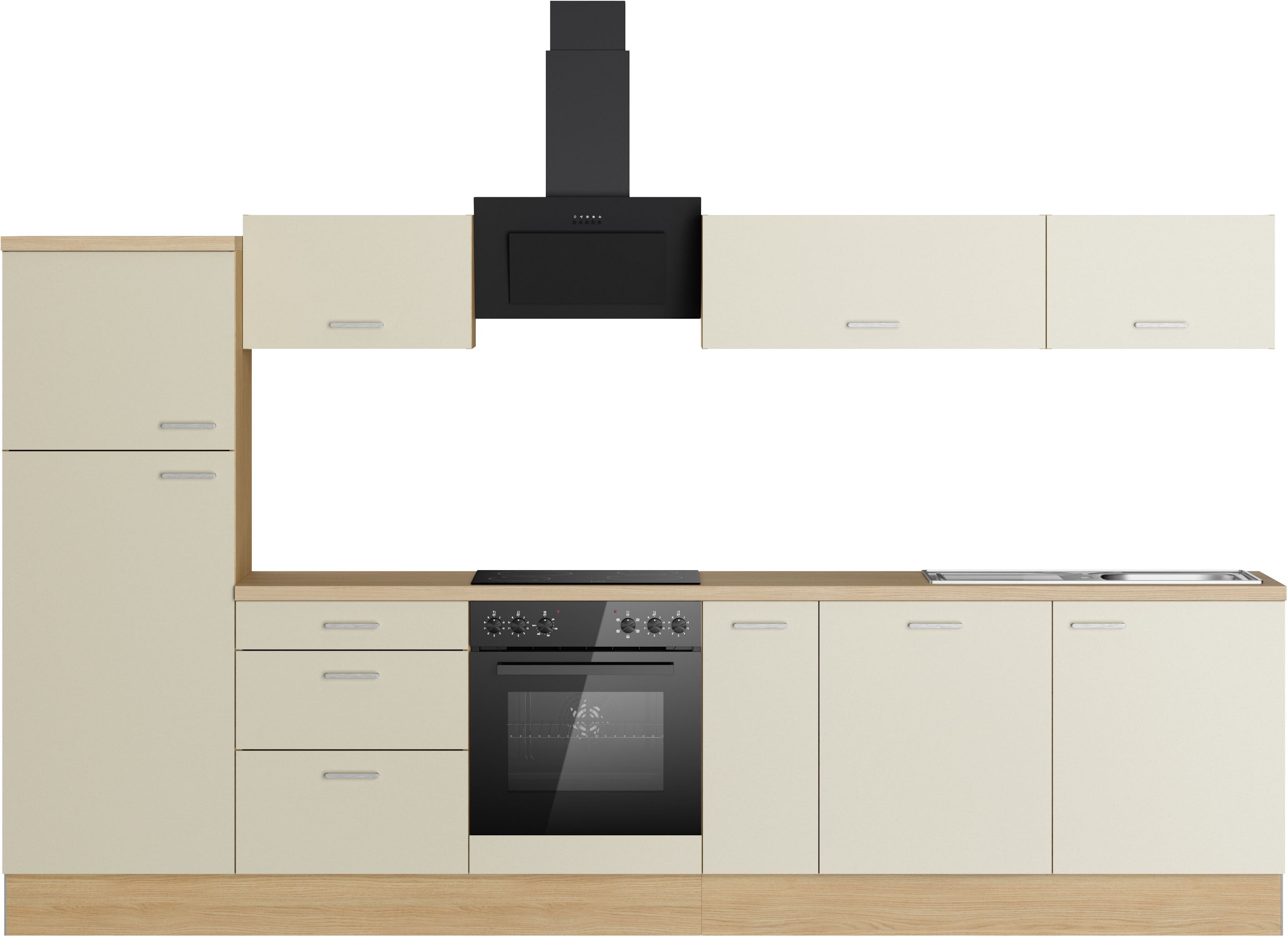 KOCHSTATION Küchenzeile "KS-Sion" Breite 330 cm, schnelle Montage mit OPTIsnap, wahlweise mit E-Geräten