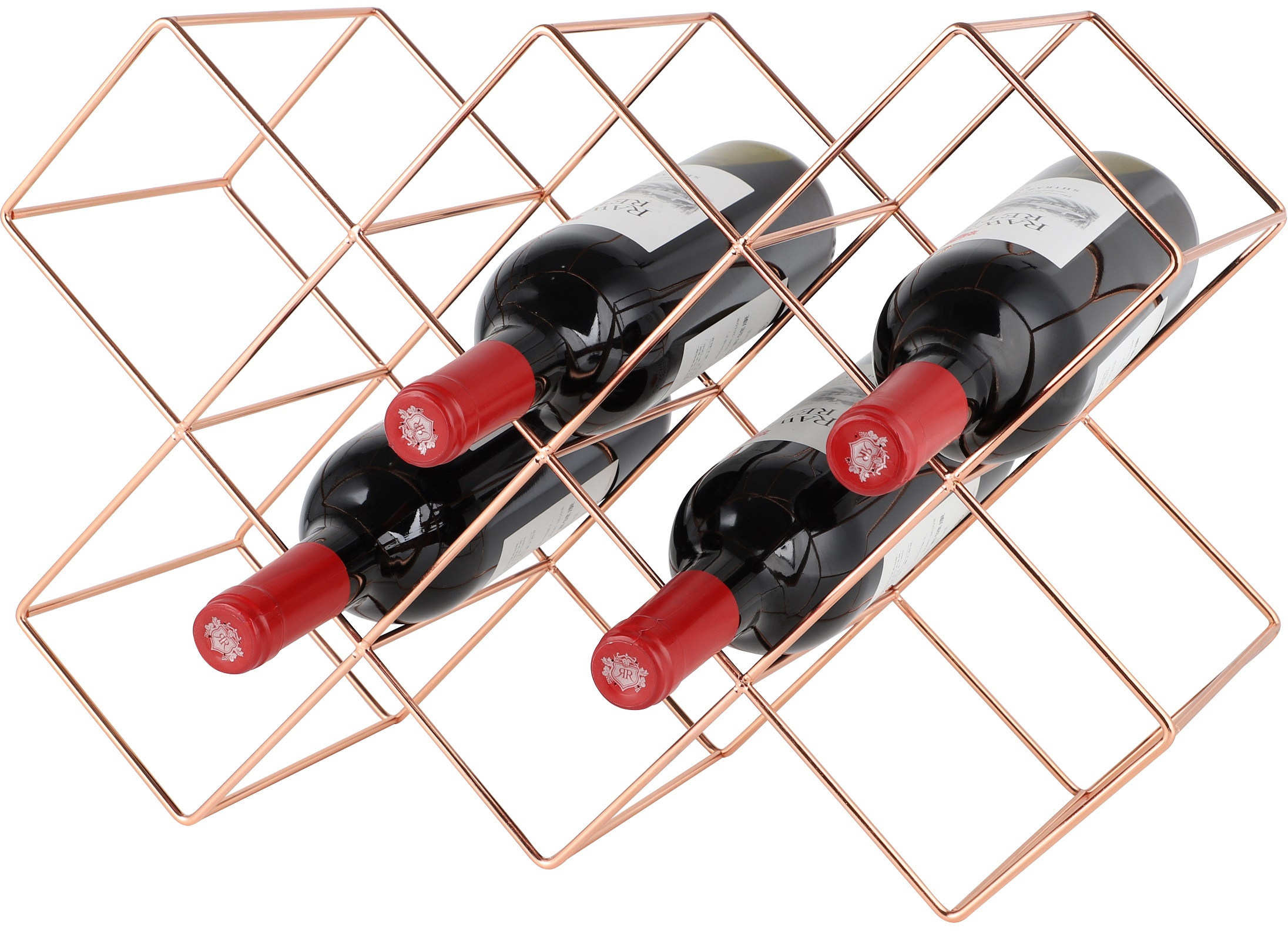 ECHTWERK Weinflaschenhalter, (1 St.), Weinregal aus Eisen, für bis zu 8 Flaschen, stabil, 46 x 31 x 16,6 cm