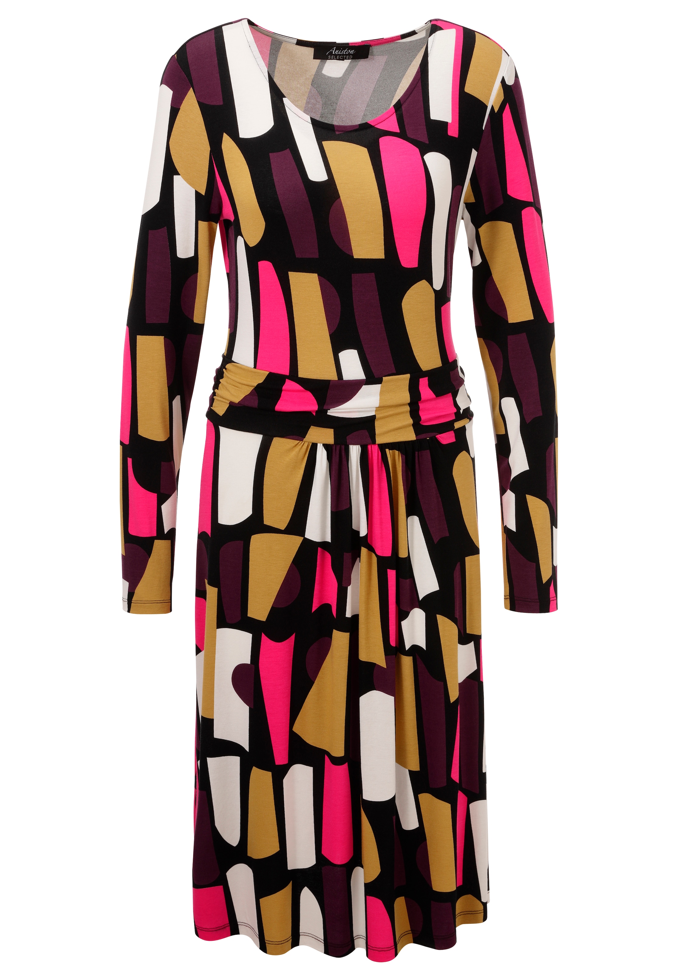 Aniston SELECTED Jerseykleid, mit modernen, grafischen Allover-Print - NEUE KOLLEKTION