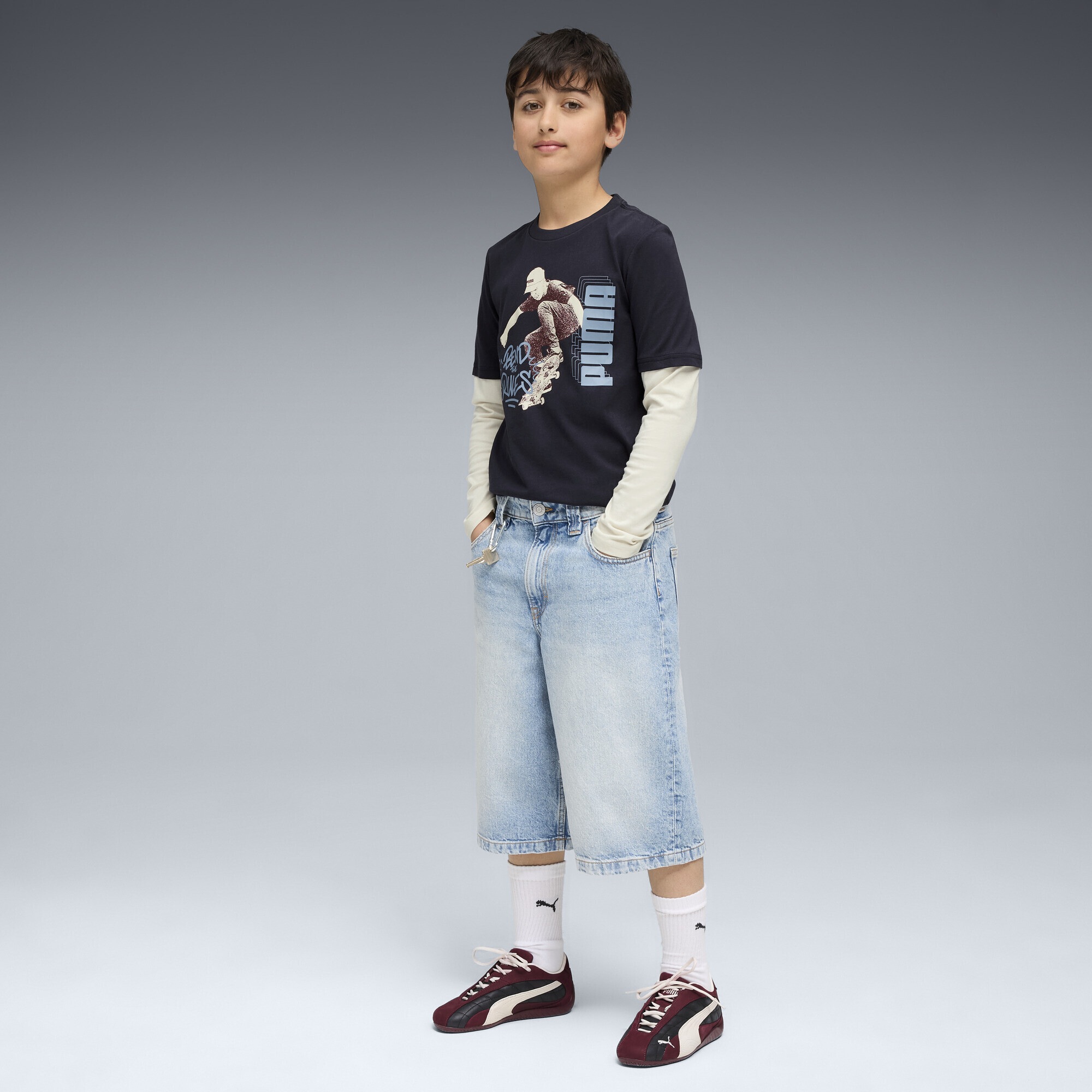 PUMA T-Shirt »MID90s Layered Langarmshirt Jungen«