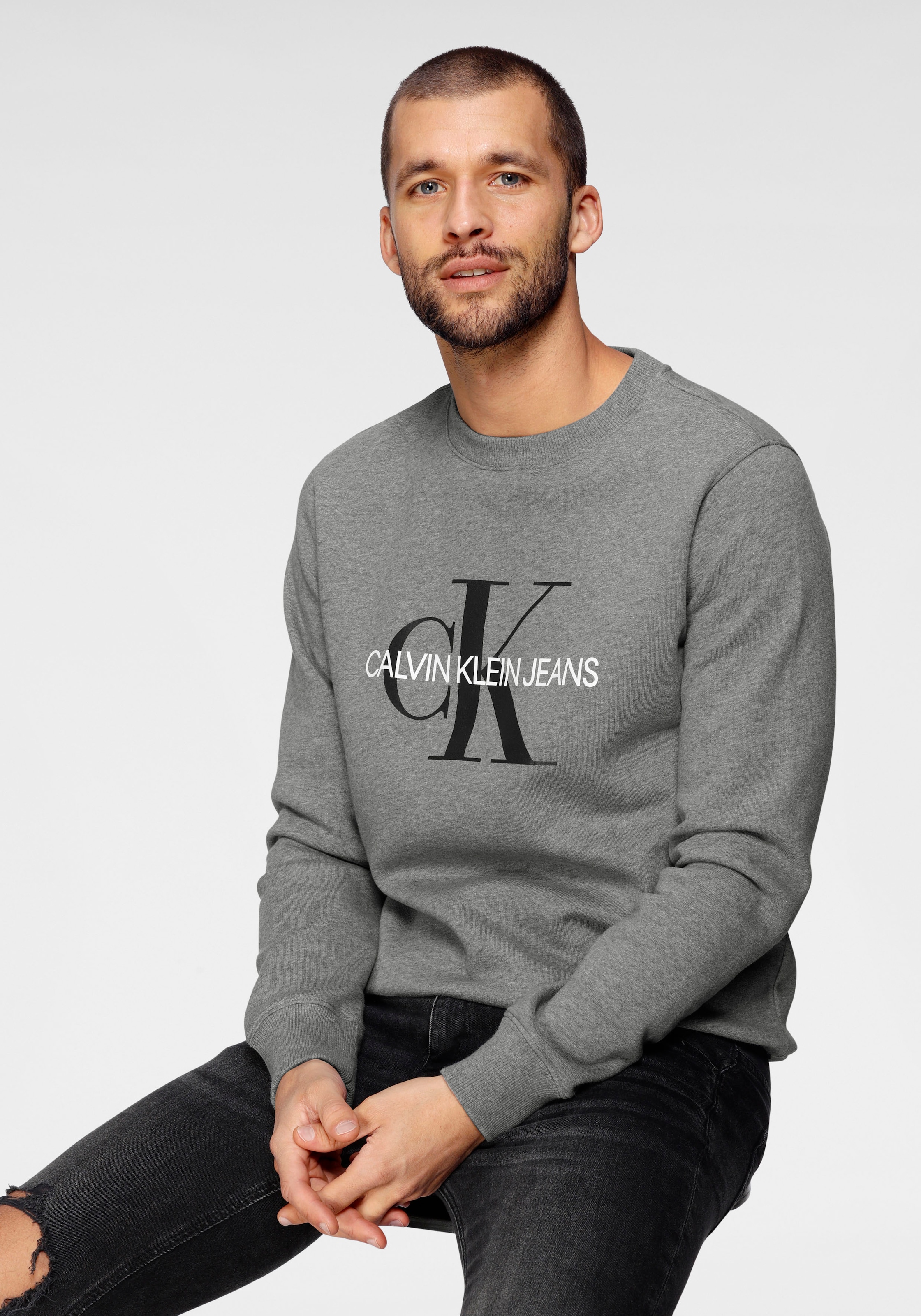 Calvin Klein Jeans Sweatshirt | CREWNECK« BAUR bestellen MONOGRAM »ICONIC ▷
