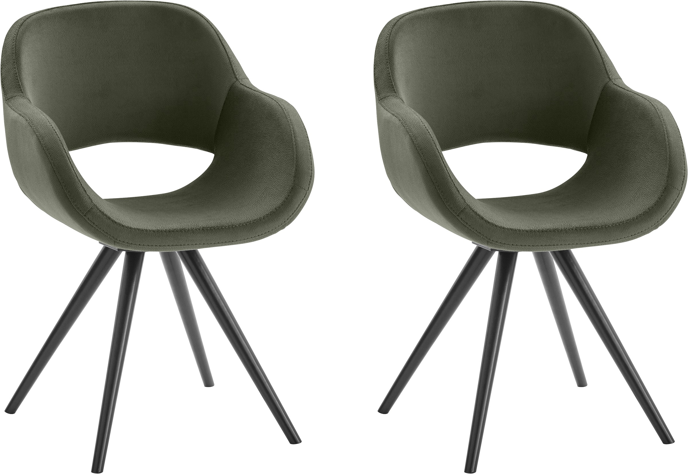 INOSIGN Armlehnstuhl "Aurora" (Set) 2 Stk.Gestell aus Massivholz Buche in s günstig online kaufen