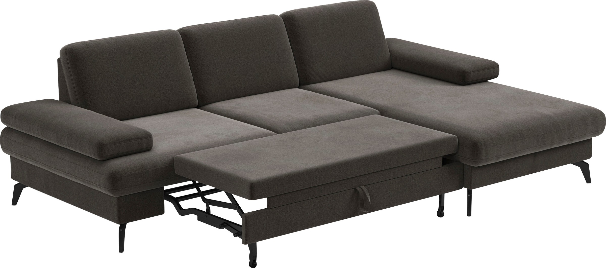 sit&more Ecksofa »Morris L-Form, inkl. Sitztiefenverstellung«, wahlweise mit Armteilverstellung, Bettfunktion & Bettkasten