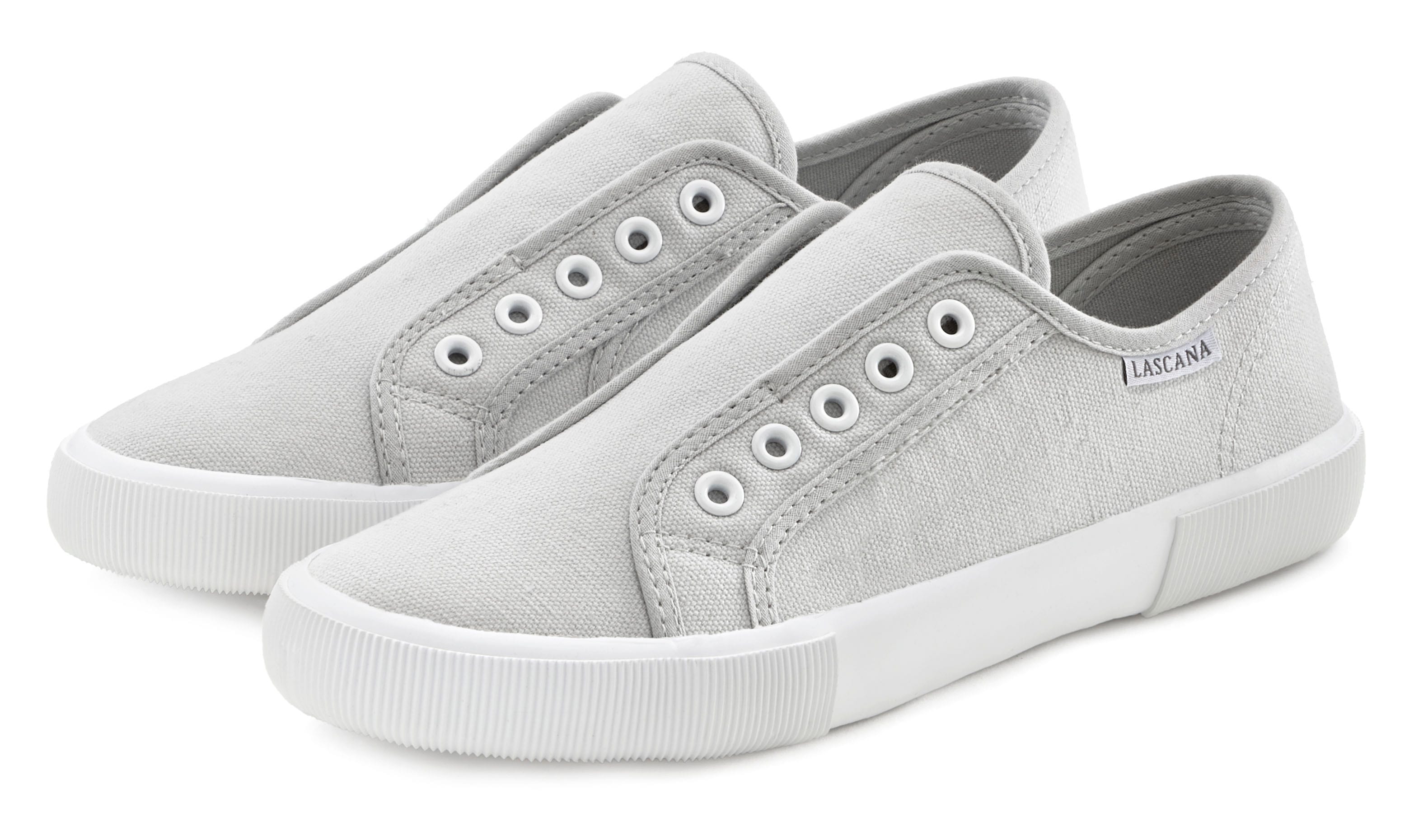 LASCANA Sneaker "Slip-On-Sneaker," Slipper, Halbschuh bequem zum Reinschlüpfen VEGAN