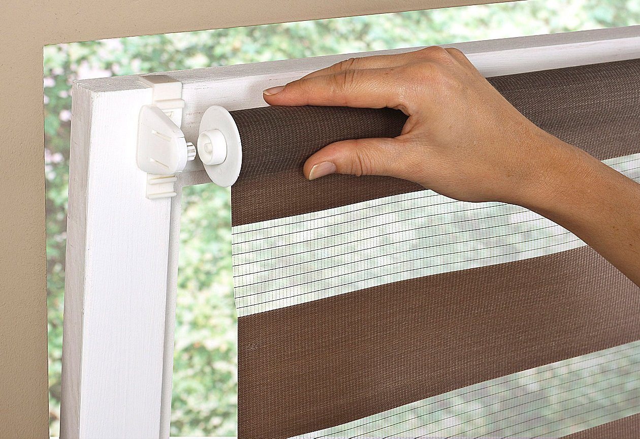 K-HOME Doppelrollo "Maringa Klemmfix" Lichtschutz ohne Bohren in verschiede günstig online kaufen