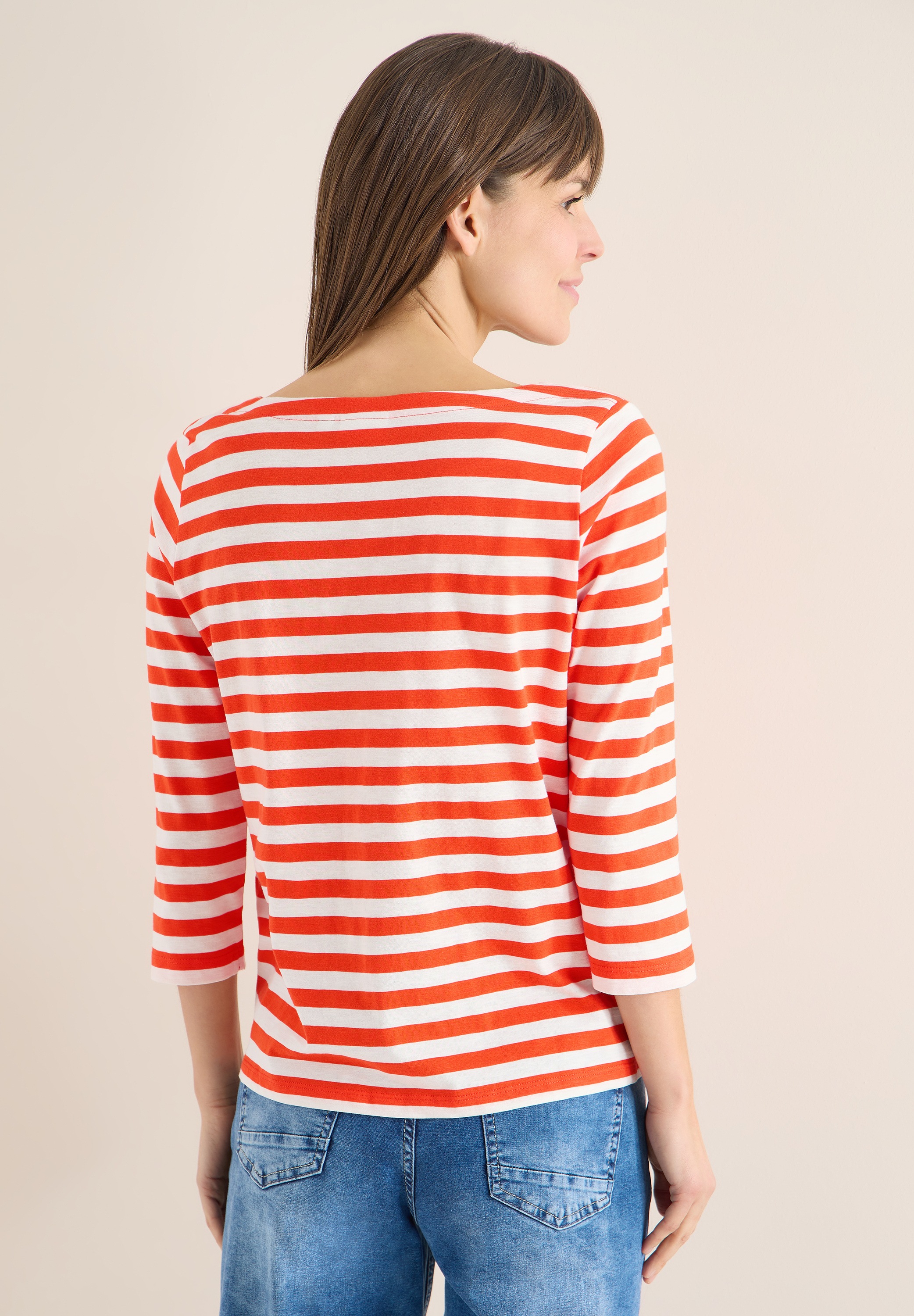 Cecil 3/4-Arm-Shirt mit U-Boot-Ausschnitt günstig online kaufen