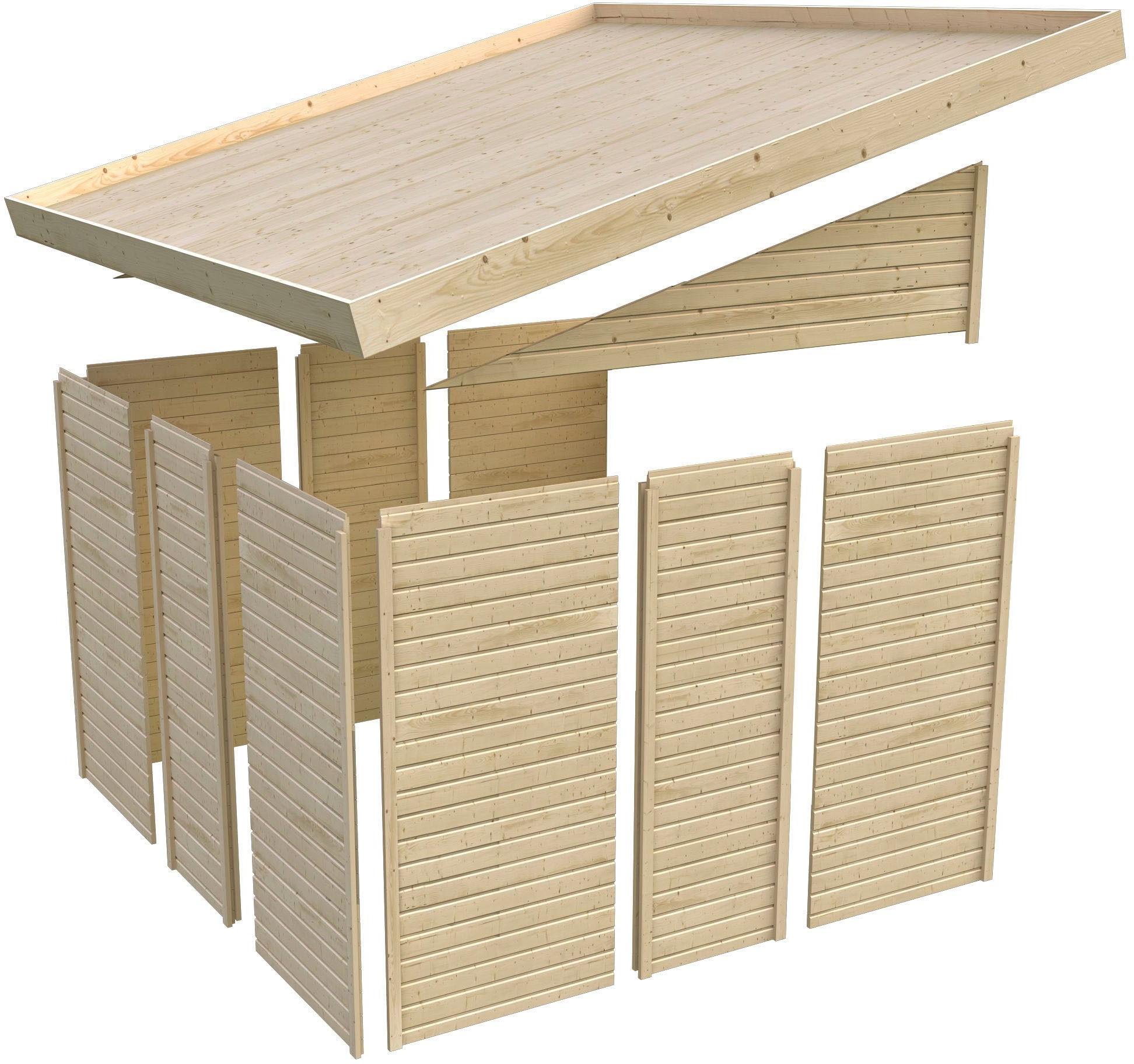 Karibu Gartenhaus »Wurmberg 2«, terragrau, anthrazit oder naturbelassen