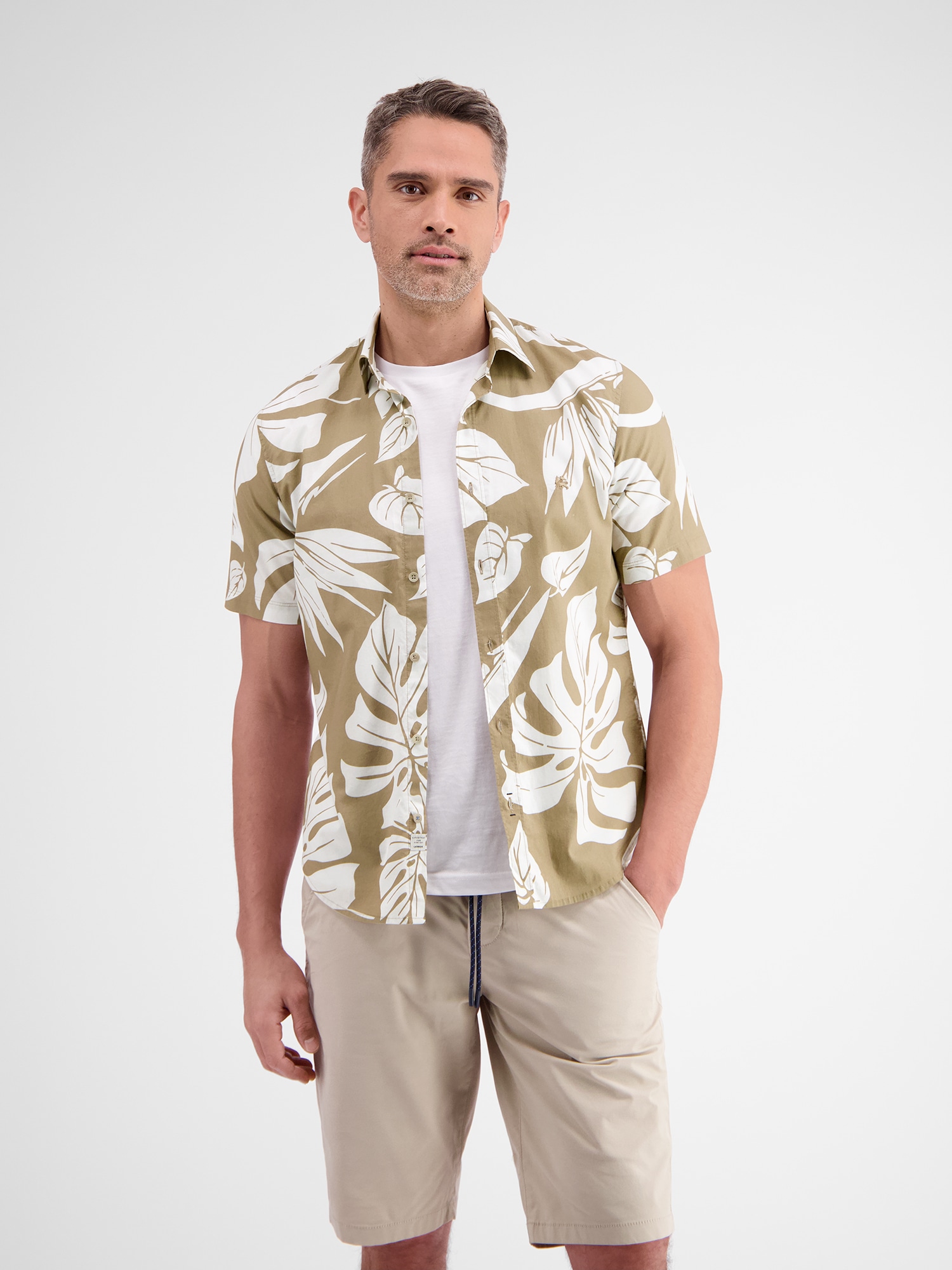 LERROS Kurzarmhemd »LERROS Kurzarmhemd im Hawaiian-Style«