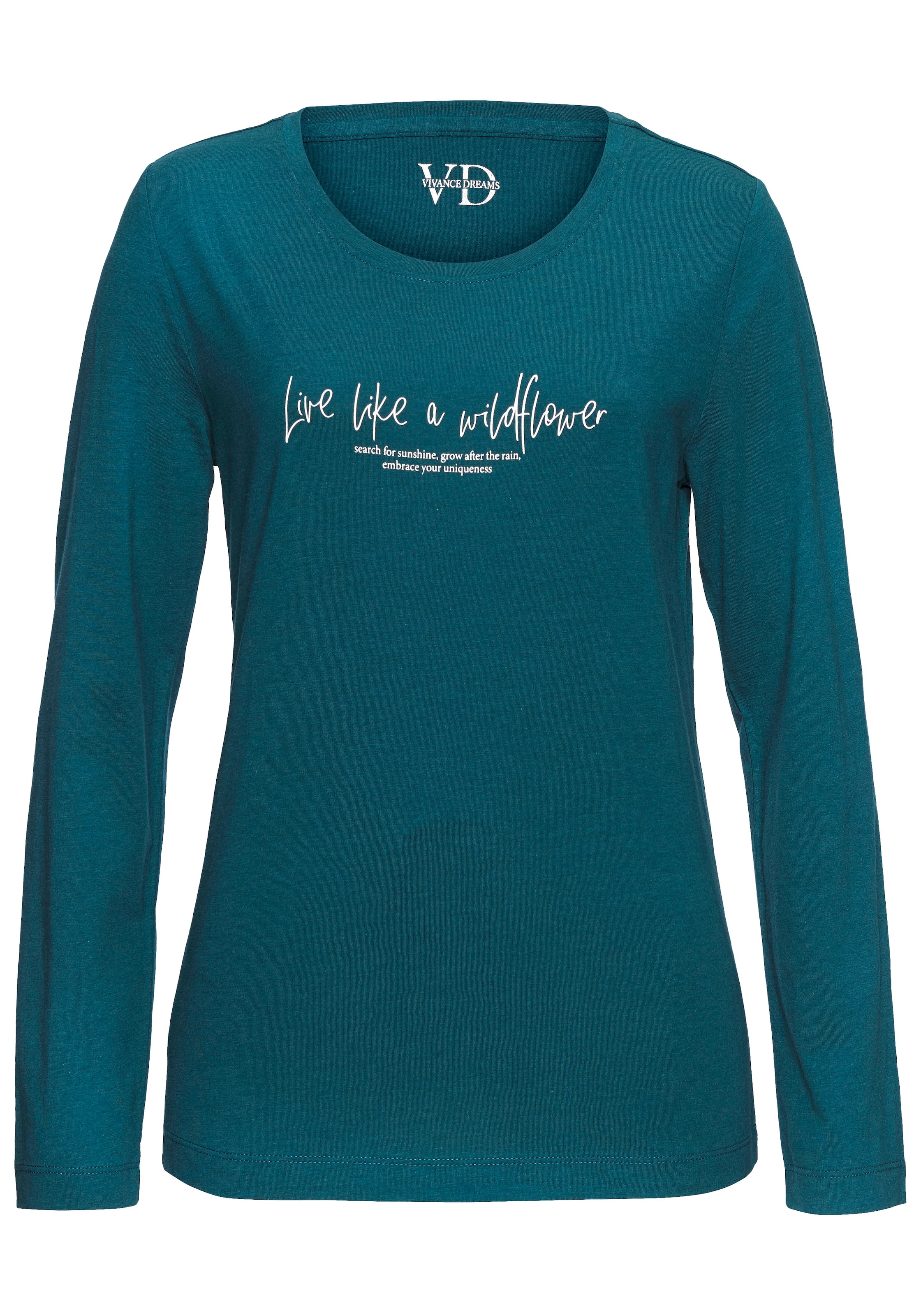 Vivance Dreams Pyjama, (2 tlg.), Mit schönem Muster