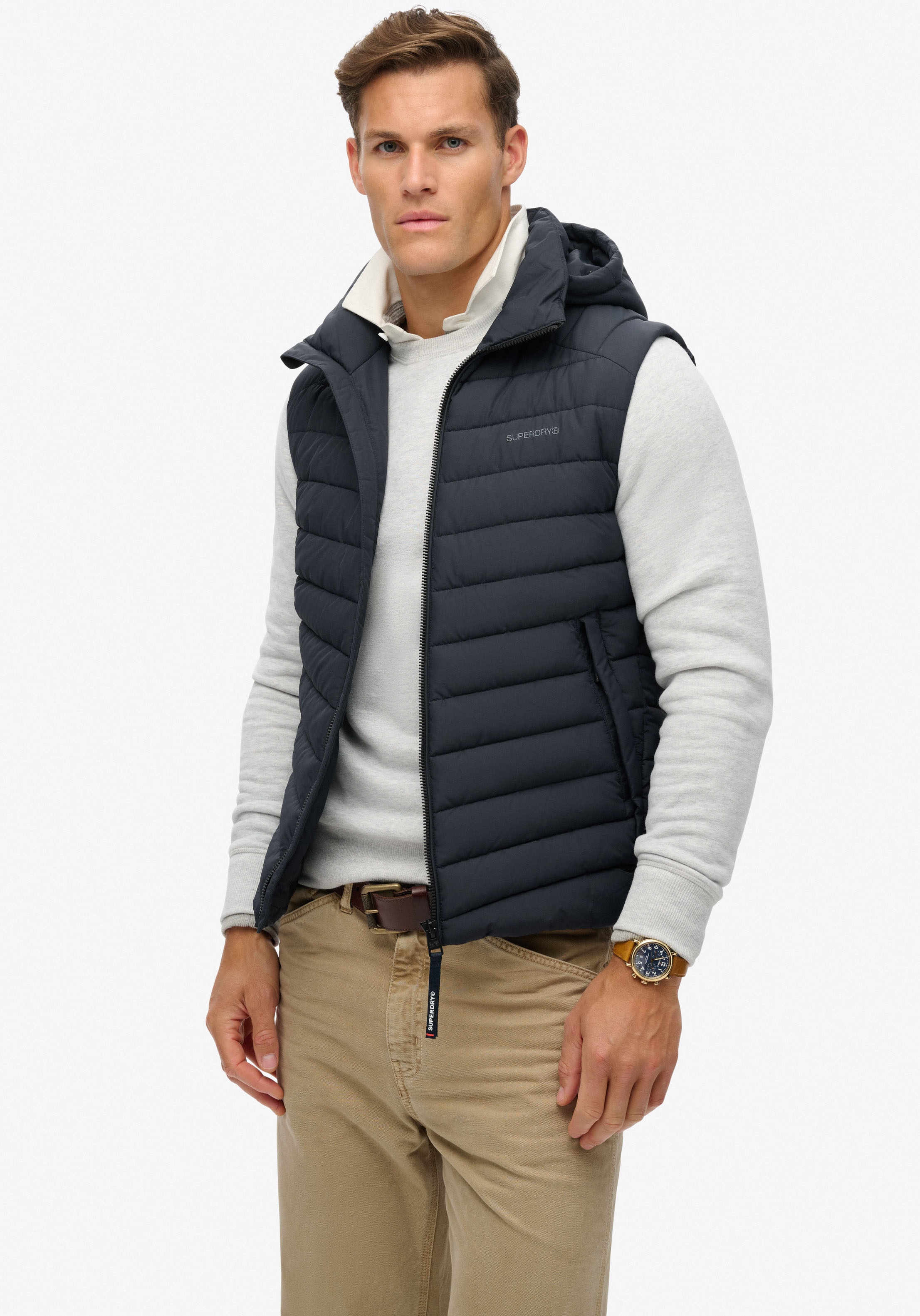 Superdry Steppweste »HOODED FUJI SPORT PADDED GILET«