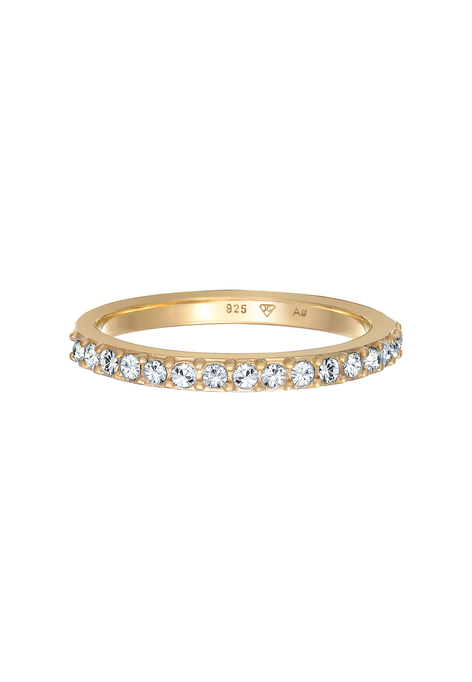 Elli Fingerring »Bandring Memoire Kristalle 925 Silber«