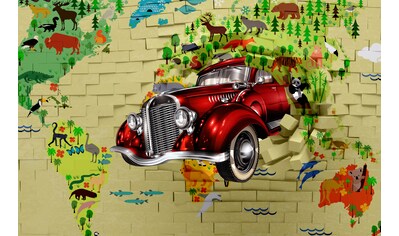 Fototapete »3D ABSTRAKT DESIGN-VINTAGE OLDTIMER WANDDEKO XXL«