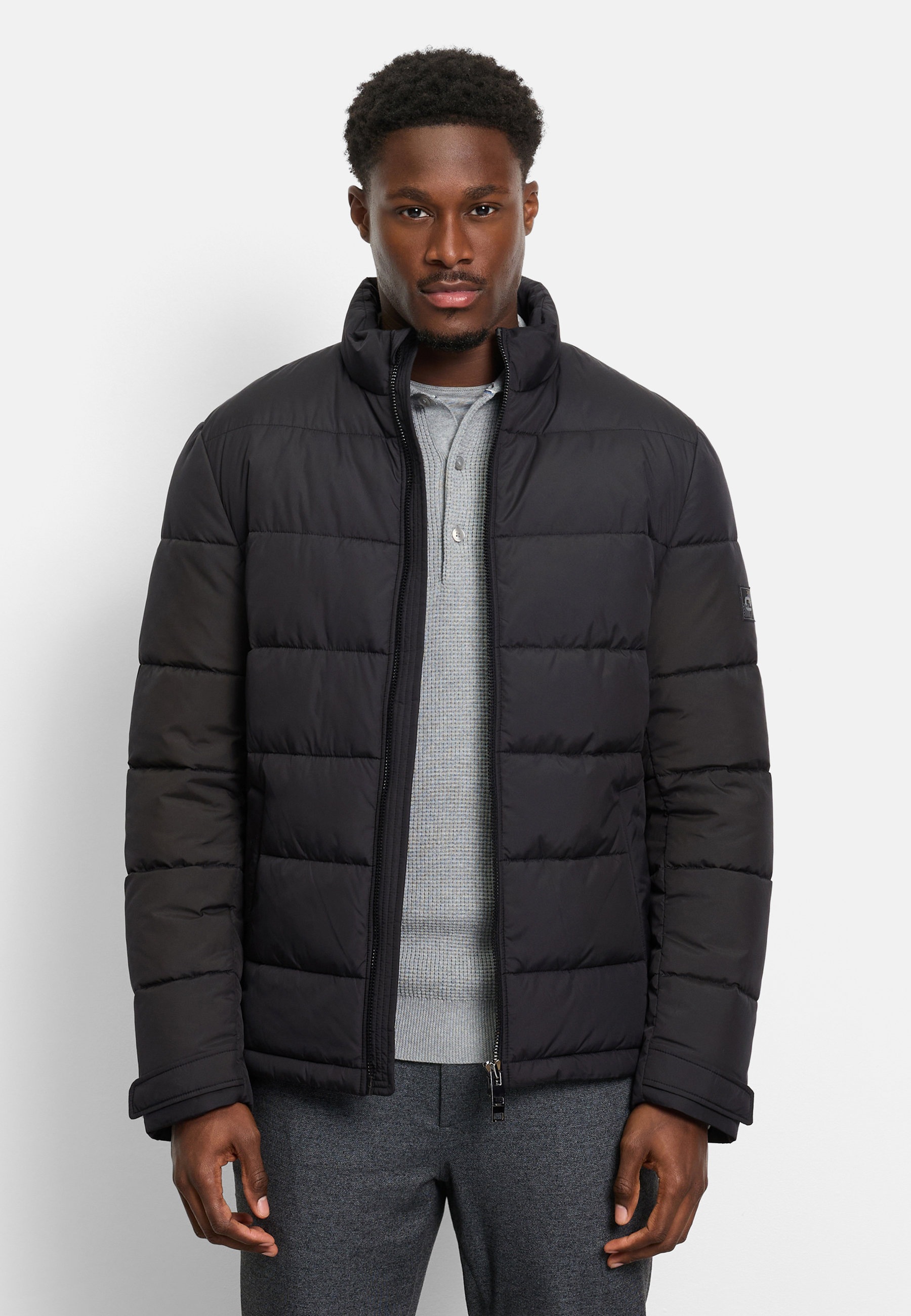 Outdoorjacke OLYMP "OLYMP Outerwear", Herren, Gr. M, schwarz, 100% Polyester, Jacken Outdoorjacke