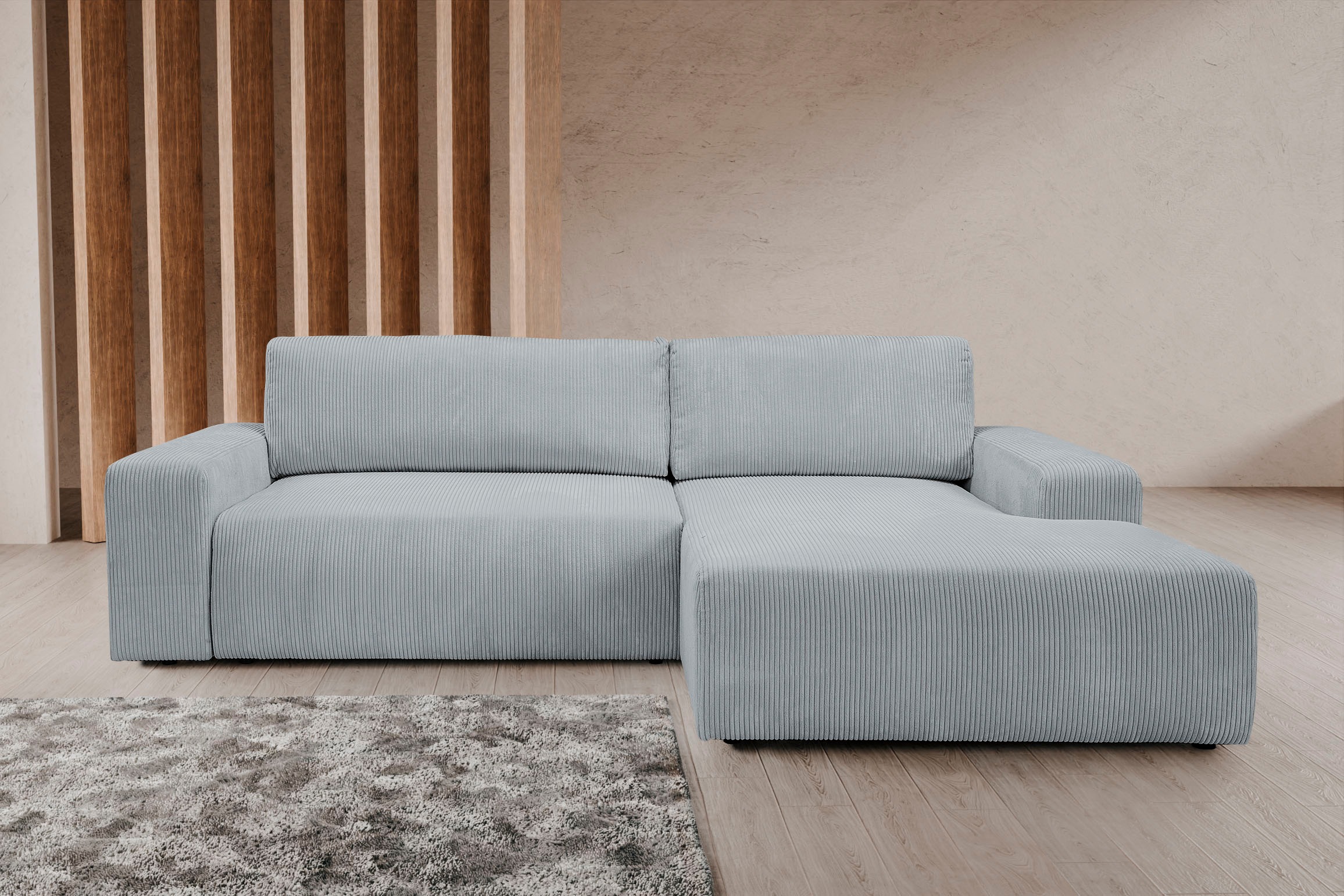 WERK2 Ecksofa "Hugo-L L-Form", Design Ecksofa in Cord mit Schlaffunktion & günstig online kaufen