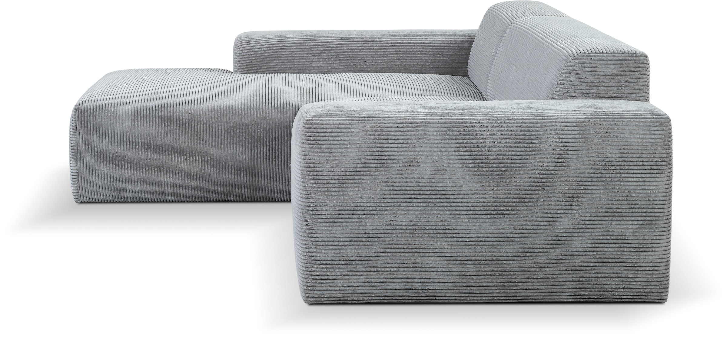 WERK2 Ecksofa »Zeus-L modern und zeitlos, Breite 253cm, bequemes Sofa«, Curvy Trend Ecksofa mit urbaner Optik