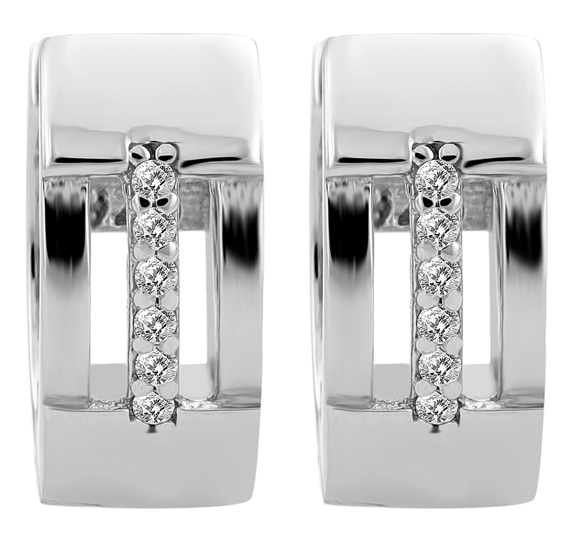 Adelia´s Klappcreolen "Ohrringe – Klappcreole aus 925 Silber mit Zirkonia" Perfekt als Geschenk zum Valentinstag