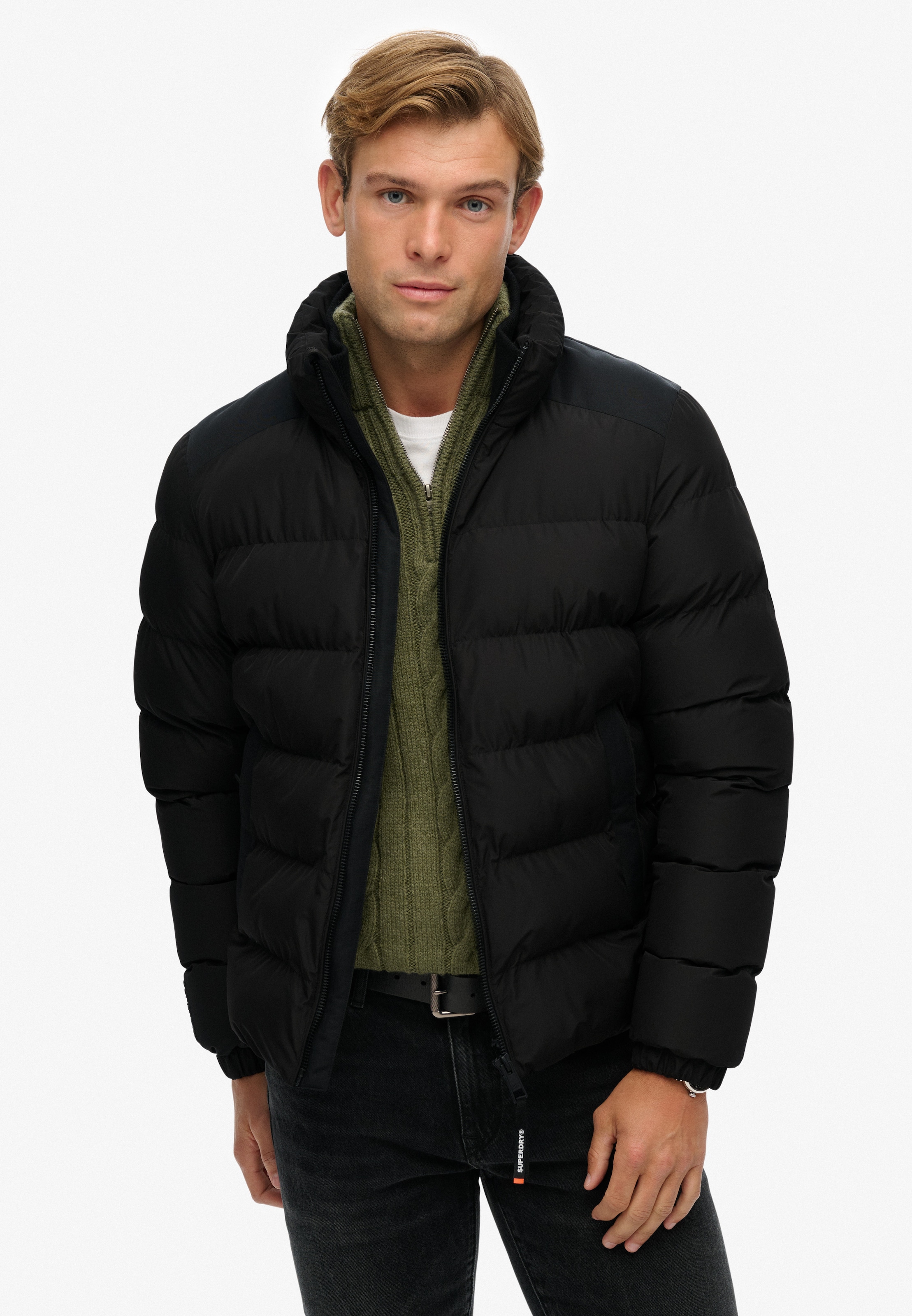 Superdry Steppjacke "SPORTS PUFFER JACKET" ohne Kapuze günstig online kaufen