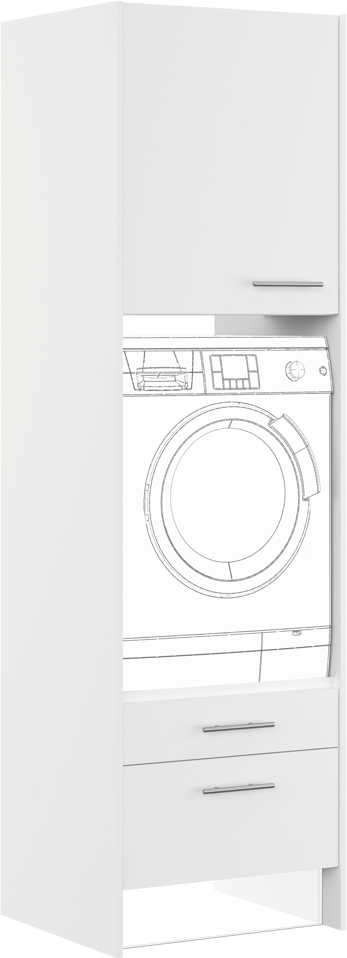 IMPULS KÜCHEN Waschmaschinenumbauschrank »"Valencia", Breite/Höhe: 64/220,6 cm, mit Soft-Close«