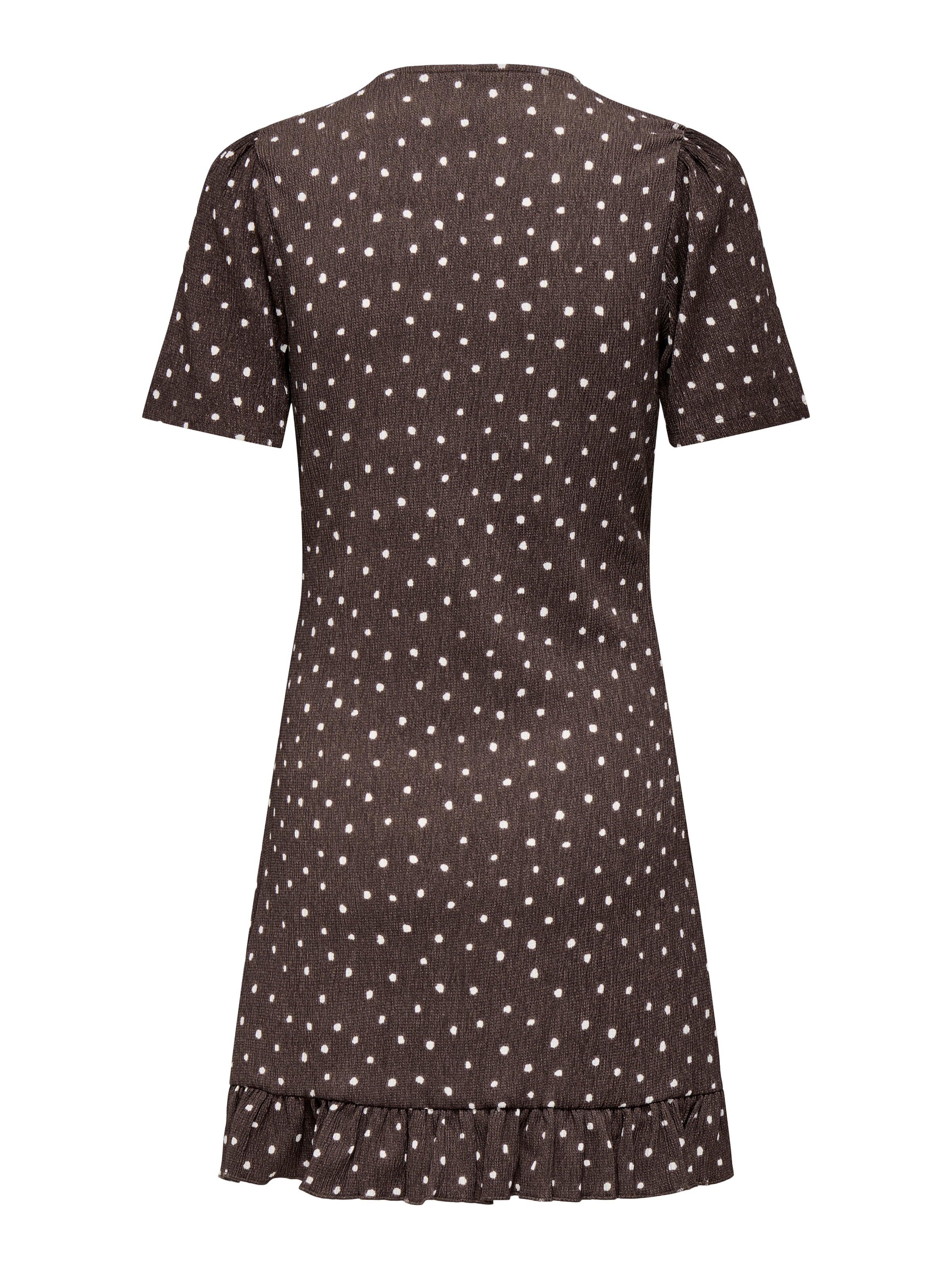 ONLY Minikleid »ONLMOLLY S/S V-NECK DRESS JRS NOOS« Materialmix, regular fit, V-Ausschnitt