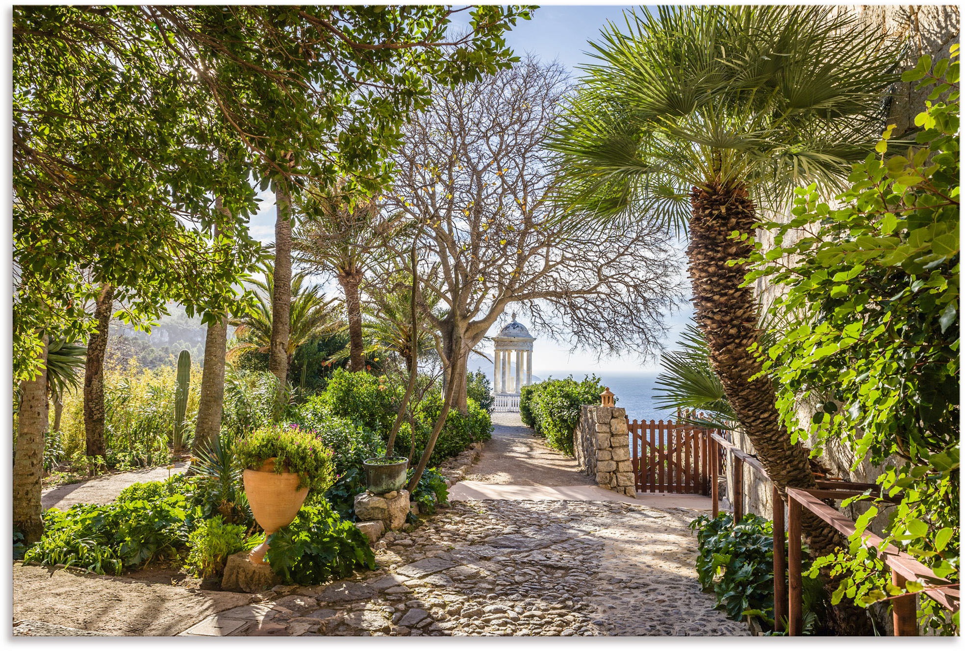 Artland Wandbild "Garten Son Marroig bei DeiÃ , Mallorca", Gartenbilder, (1 St.), als Alubild, Outdoorbild, Leinwandbild