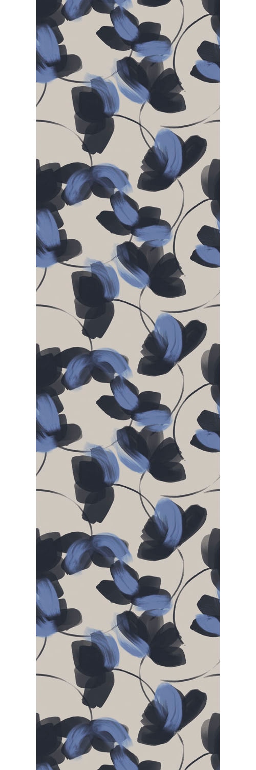 queence 3D-Tapete »Blaue Blüten, selbstklebendes Wandpaneel« Motiv | bedruckt | mehrfarbig texturiert 60 x 250 cm Fototapete, Mustertapete, Anbringung ohne Kleister