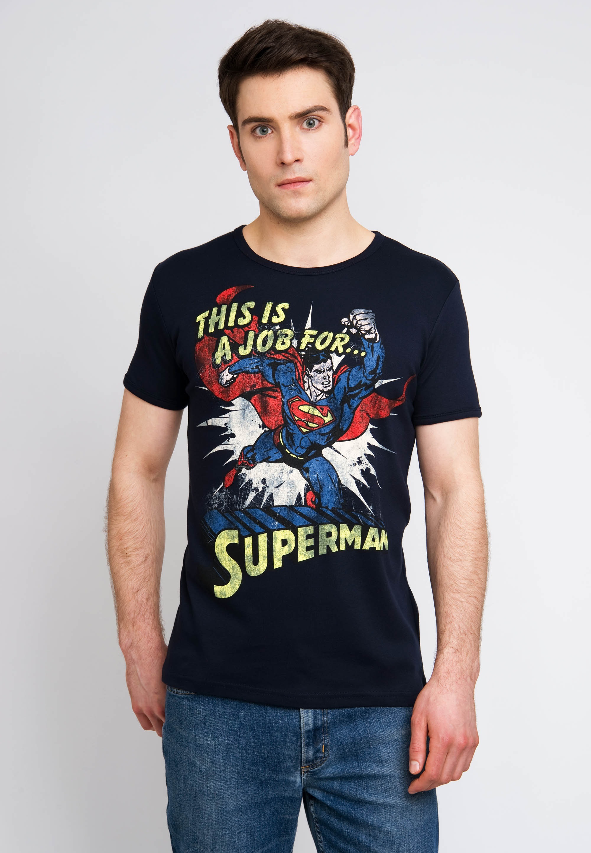 LOGOSHIRT T-Shirt »Superman«, mit lässigem Vintage-Print