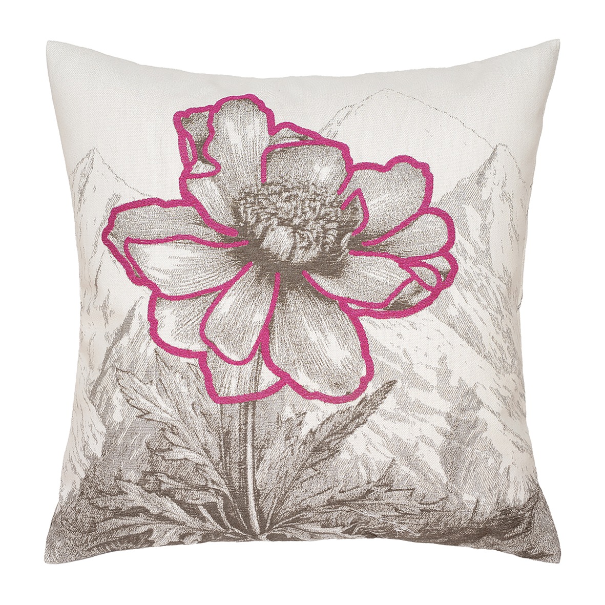 Dekokissen PAD, B:45cm L:45cmpink, Baumwolle, Polyester, Dekokissen_Sitzkissen_Kissenhüllen, "WILD FLOWER", made in europe