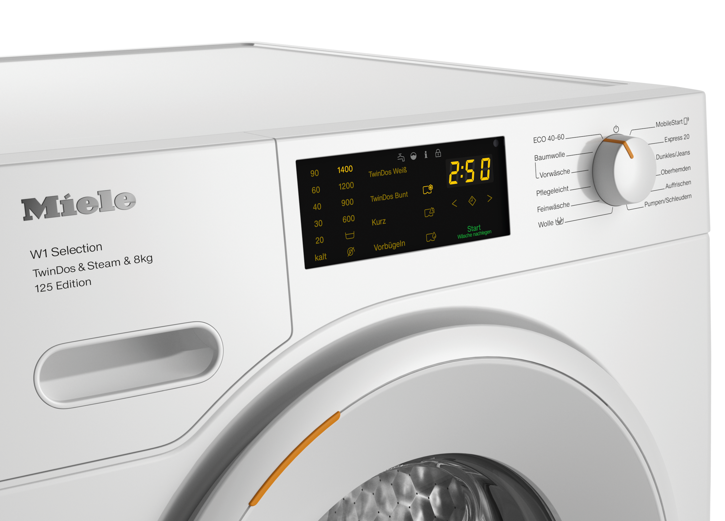 Miele Waschmaschine »WSB683 WCS 125 Edition«, WSB683 WCS 125 Edition, 8 kg, 1400 U/min, TwinDos zur automatischen Waschmitteldosierung