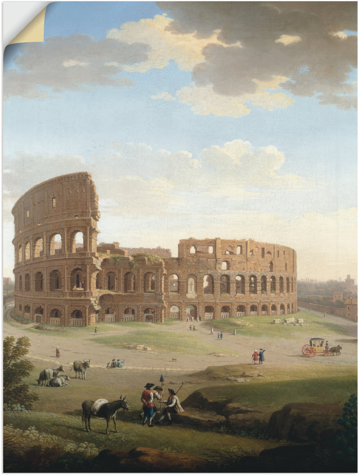 Artland Wandfolie "Rom, Ansicht des Kolosseums", Gebäude, (1 St.), selbstklebend