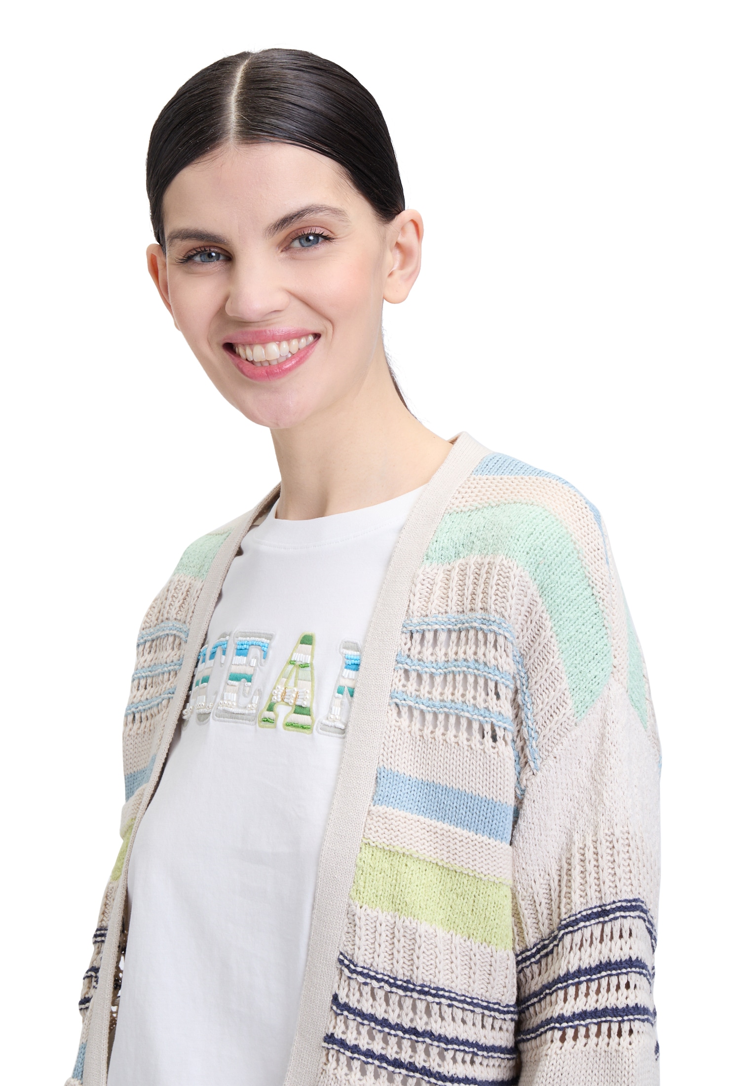 Cartoon Strickjacke »Cartoon Strick-Cardigan mit Color Blocking«, Struktur