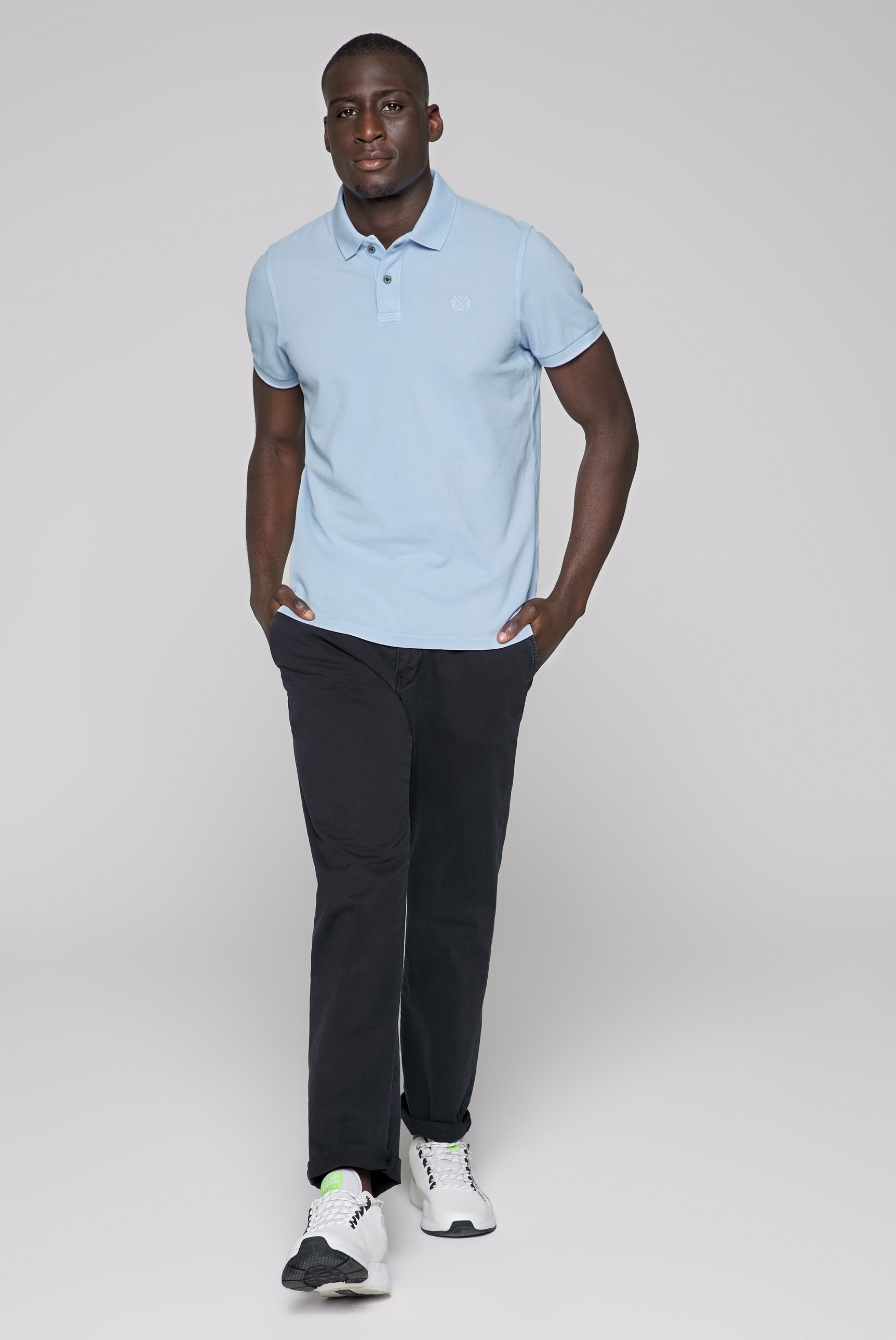 CAMP DAVID Poloshirt, mit Seitenschlitze
