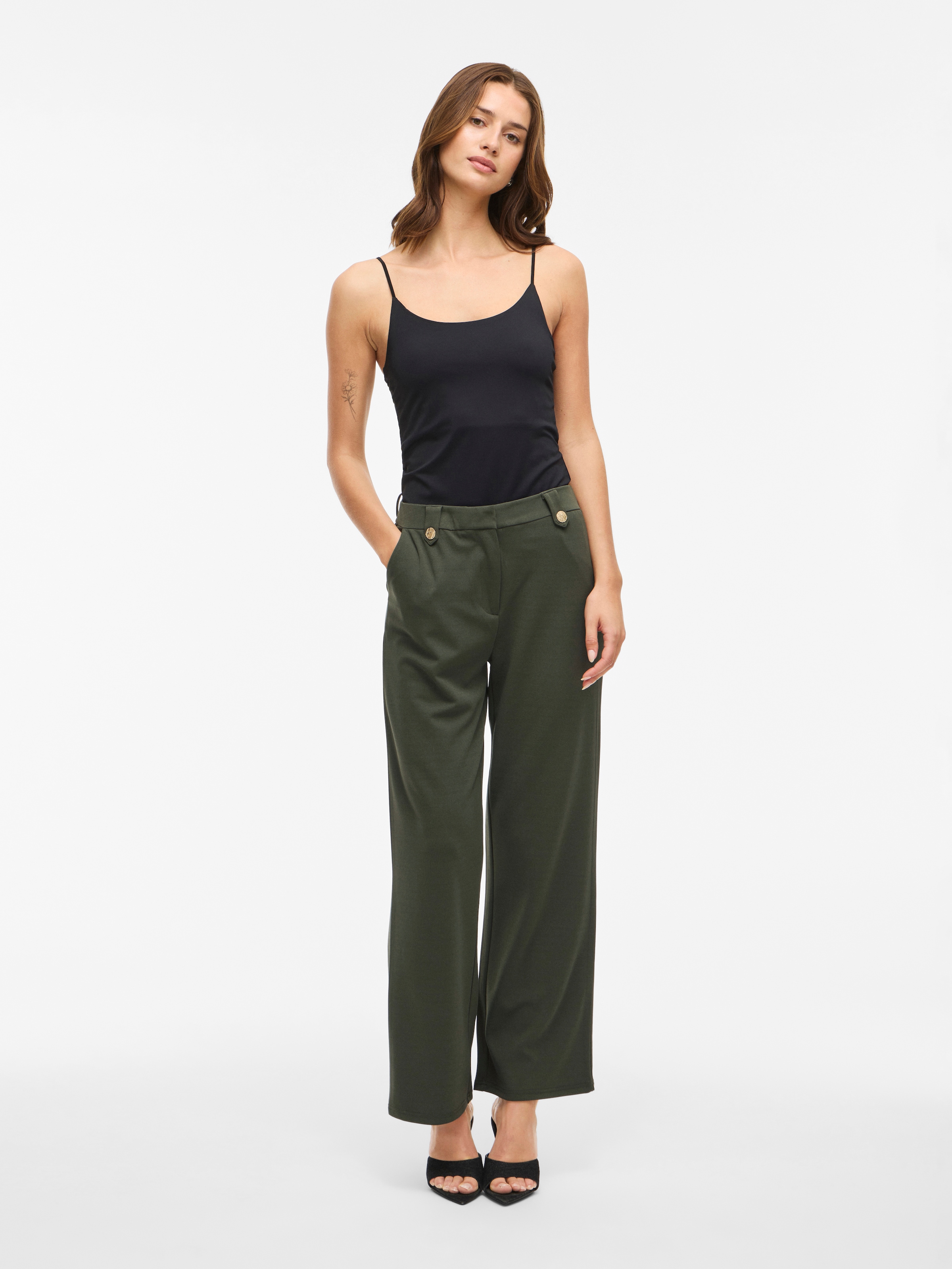 Vila Anzughose »VICLUA HW WIDE BUTTON PANTS- NOOS«