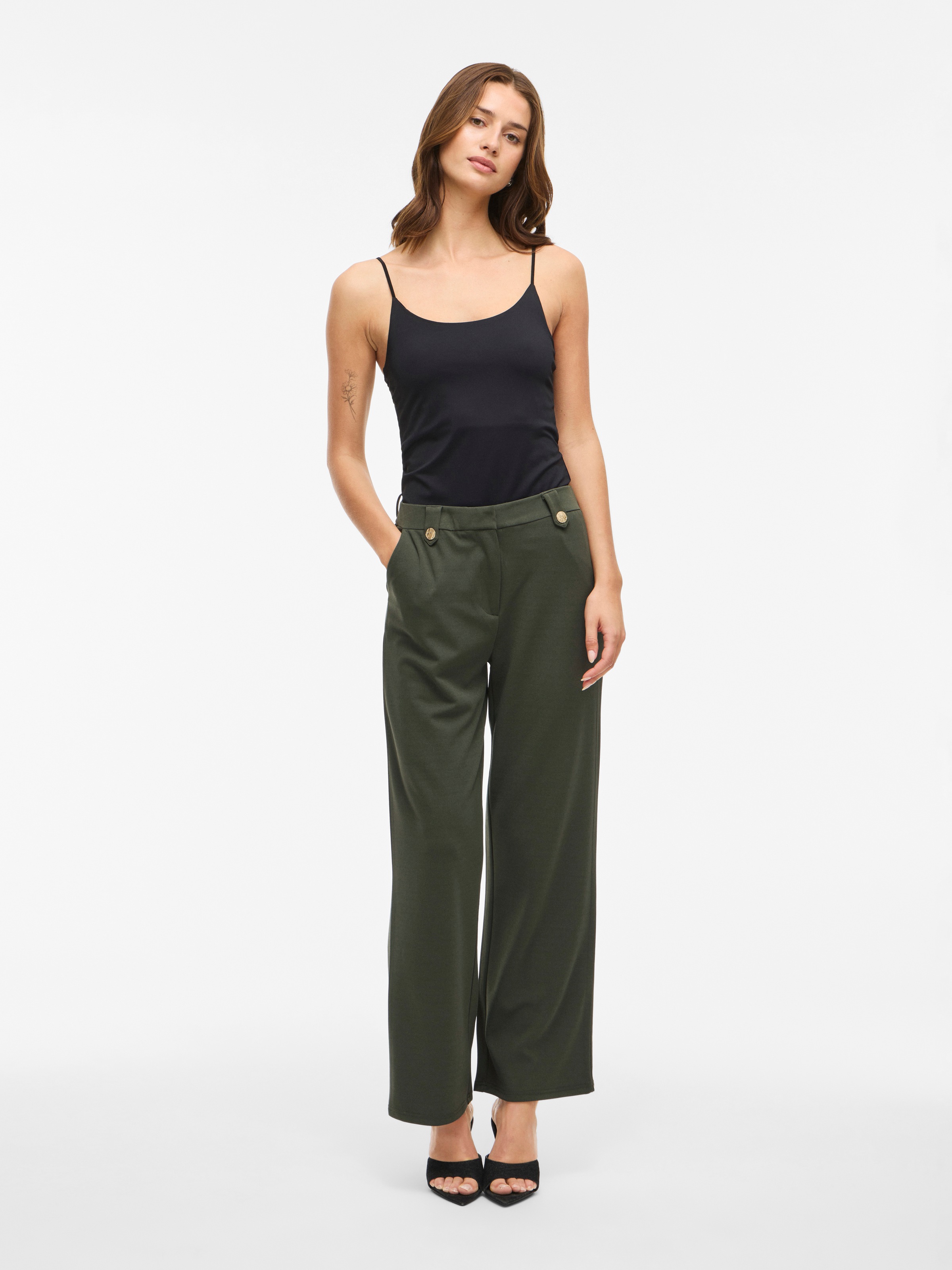 Thumbnail - Vila Anzughose "VICLUA HW WIDE BUTTON PANTS- NOOS"