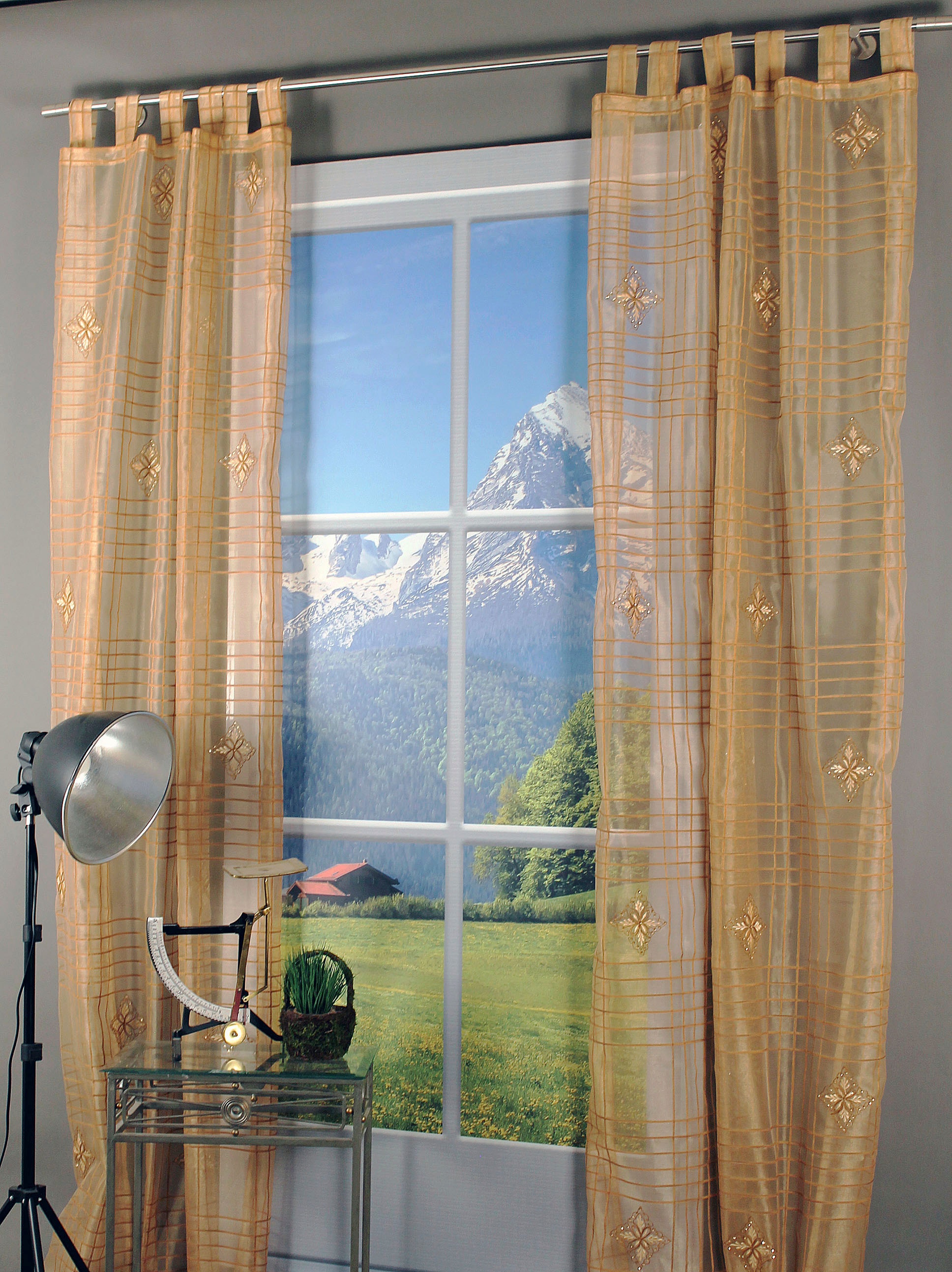 HOSSNER - ART OF HOME DECO Gardine "Stellisee" Schlaufen 1 Stk. tlg. Schlau günstig online kaufen