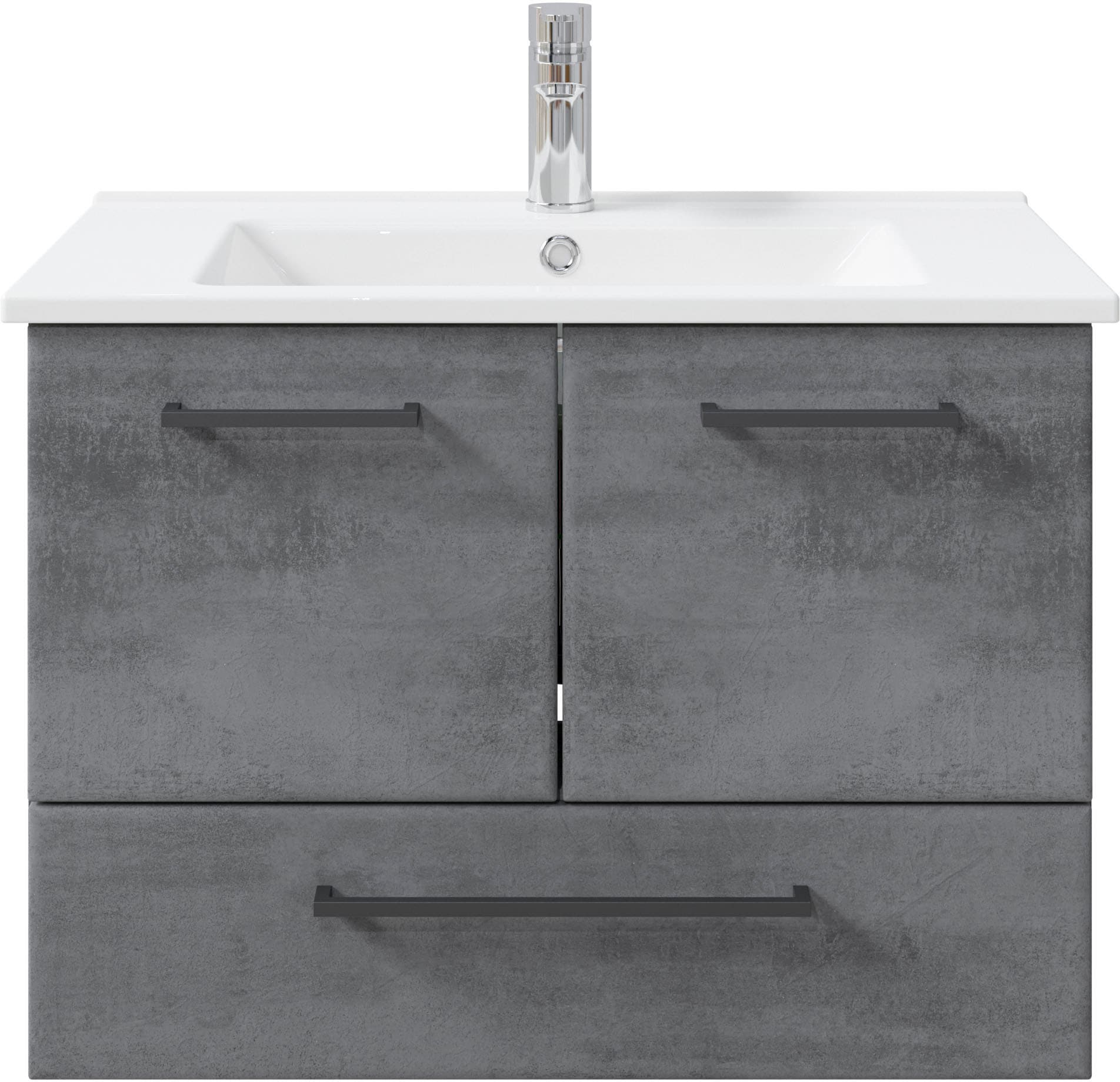 Saphir Badmöbel-Set "Quickset 945 Keramik-Waschtisch mit Unterschrank, 75 c günstig online kaufen