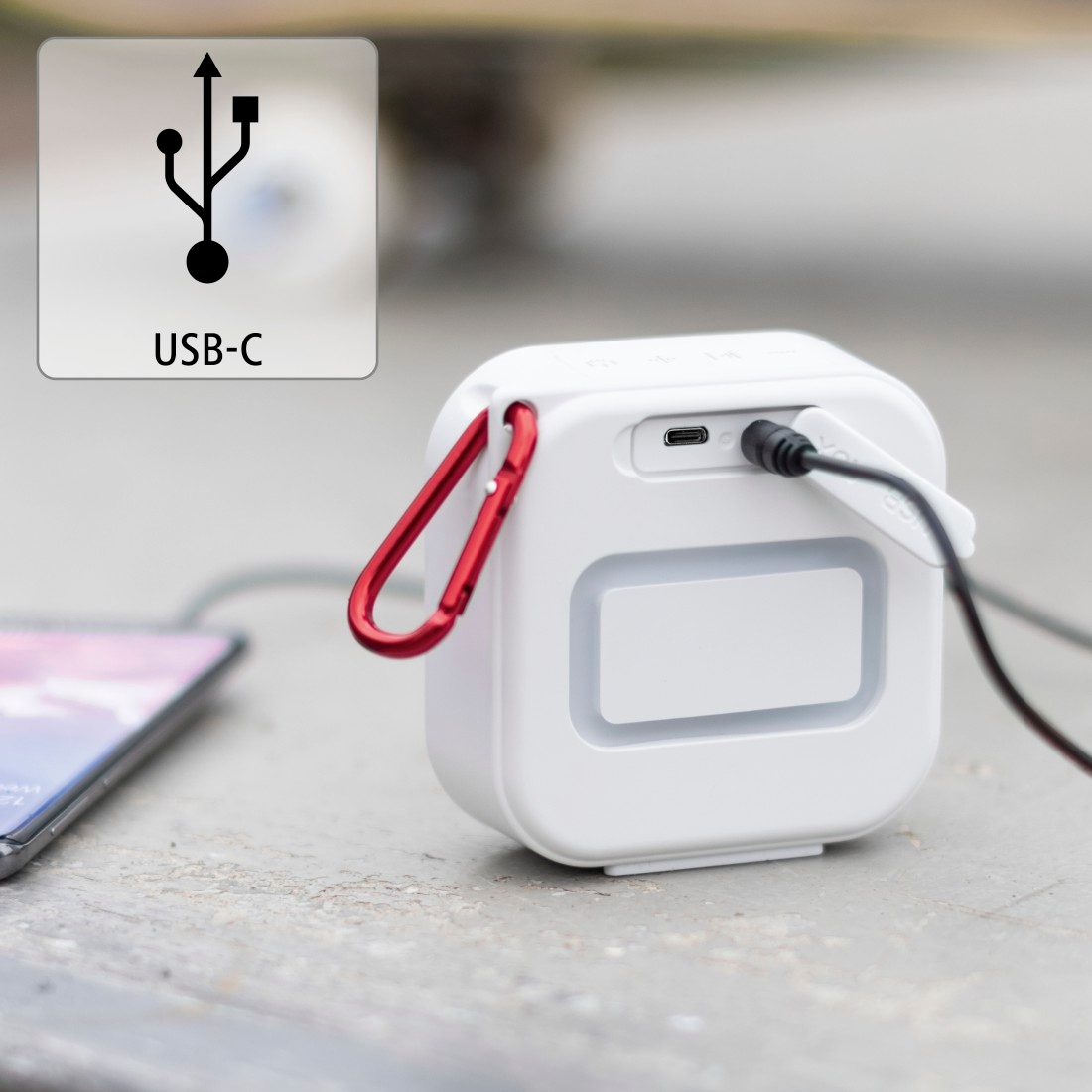 Hama Bluetooth-Lautsprecher »Mini Bluetooth Lautsprecher (wasserdicht IP67, 3,5W, mobil, Karabiner)«
