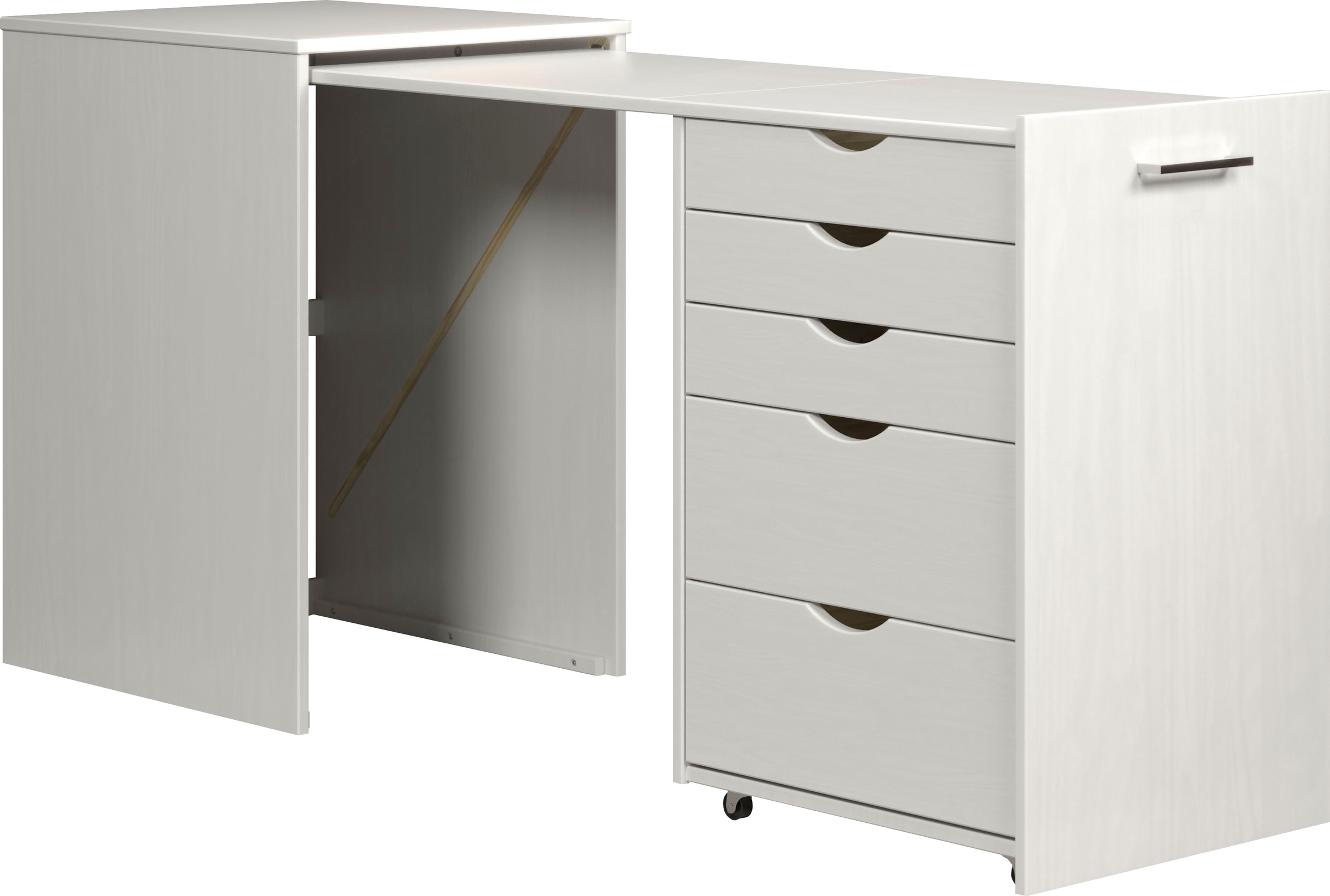 INTER-FURN Regal-Schreibtisch "Voltera", (1 St.), kleiner Massivholz Schrei günstig online kaufen