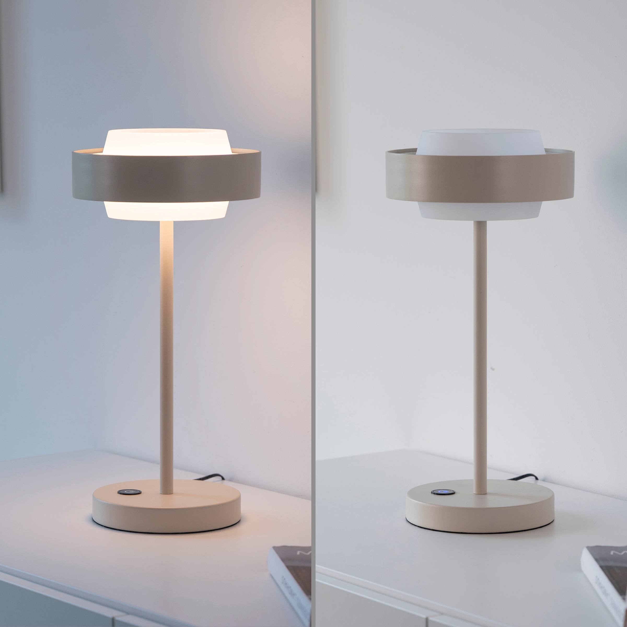 SCHÖNER WOHNEN-Kollektion LED Tischleuchte »ELMO« LED-Board 1 Stk. Warmweiß SCHÖNER WOHNEN Kollektion, Touchdimmer, Memoryfunktion