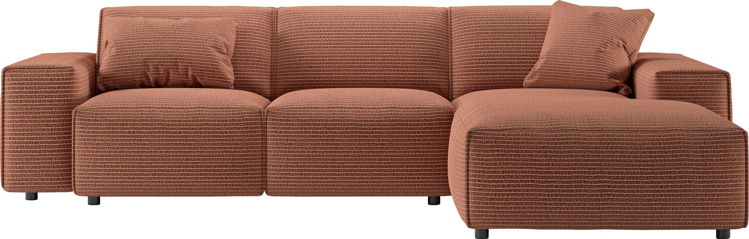 andas Ecksofa »Glimminge L-Form auch in Breitcord, Feincord + Easy care-Bezug,«, Breite 264, Zierkissen