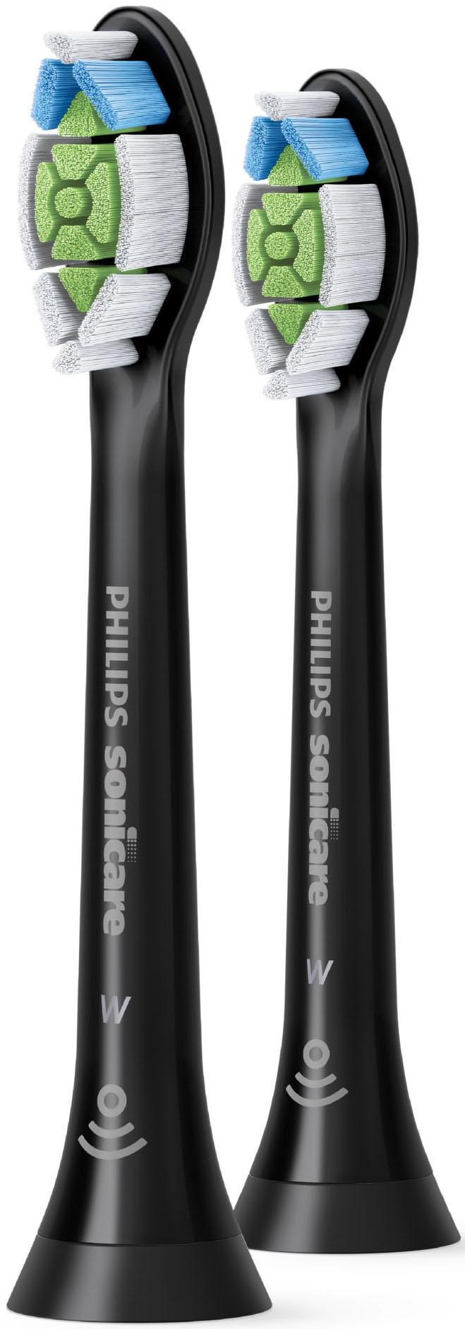 Philips Sonicare Aufsteckbürsten »Standard W2 Optimal White, Farbe schwarz«, mit der Bürstenkopferkennung, Standardgröße